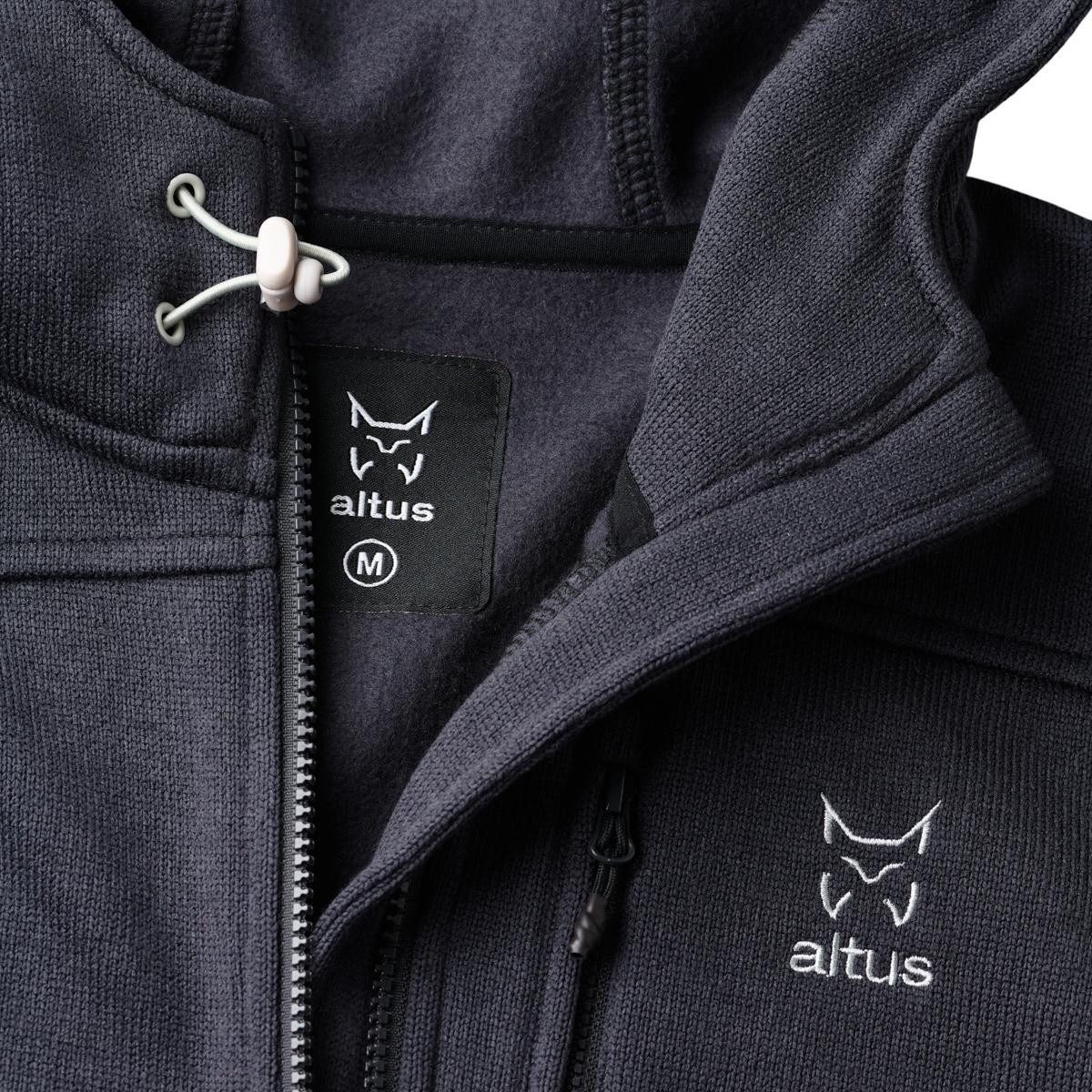 altus Fleecejacke Herren SENECA G30 anti Pilling Outdoor Zwischenjacke knitted fabric mit Kapuze