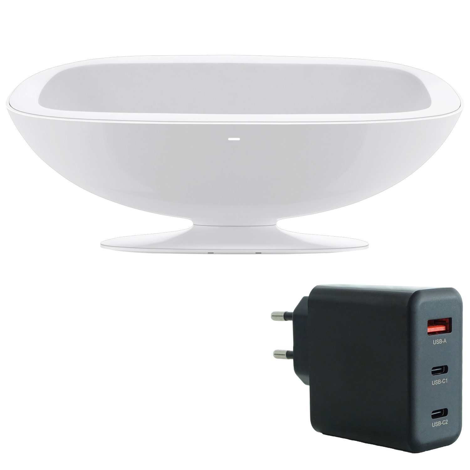 Westerngitarre Lava Music Ladestation Space Charger 38 weiss mit Netzteil