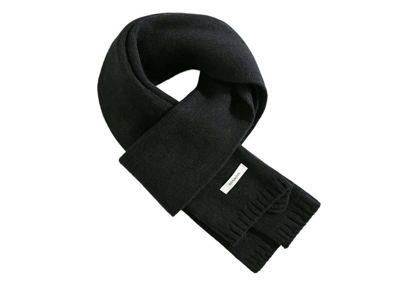 Autrucker Wollschal 100% Schurwolle Wollschal 160x20 cm, Weicher Strickschal, (1-St), für Damen & Herren, Warmer Schal für Winter