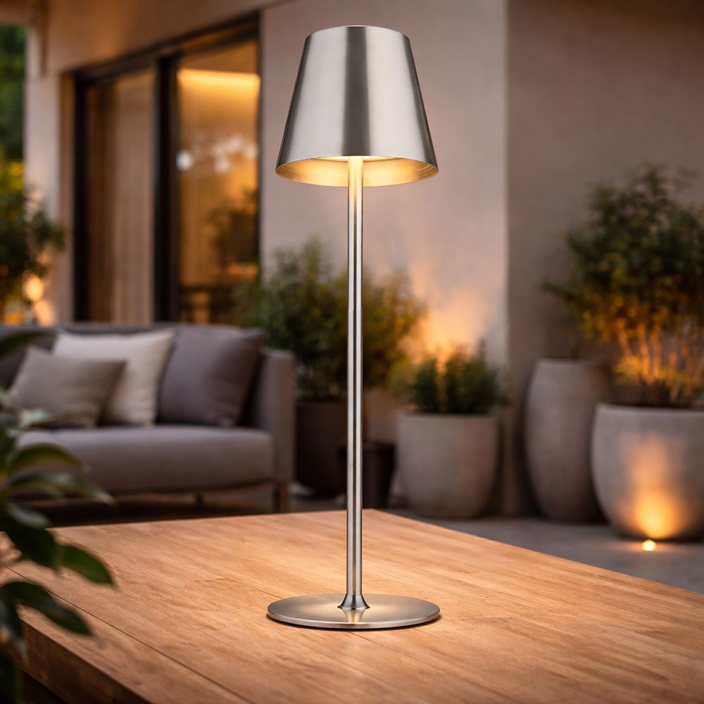 GLOBO LIGHTING LED Leselampe, LED-Leuchtmittel fest verbaut, Warmweiß, Tischlampe Tischleuchte Innen Außen Touchdimmer LED Gartenlampe