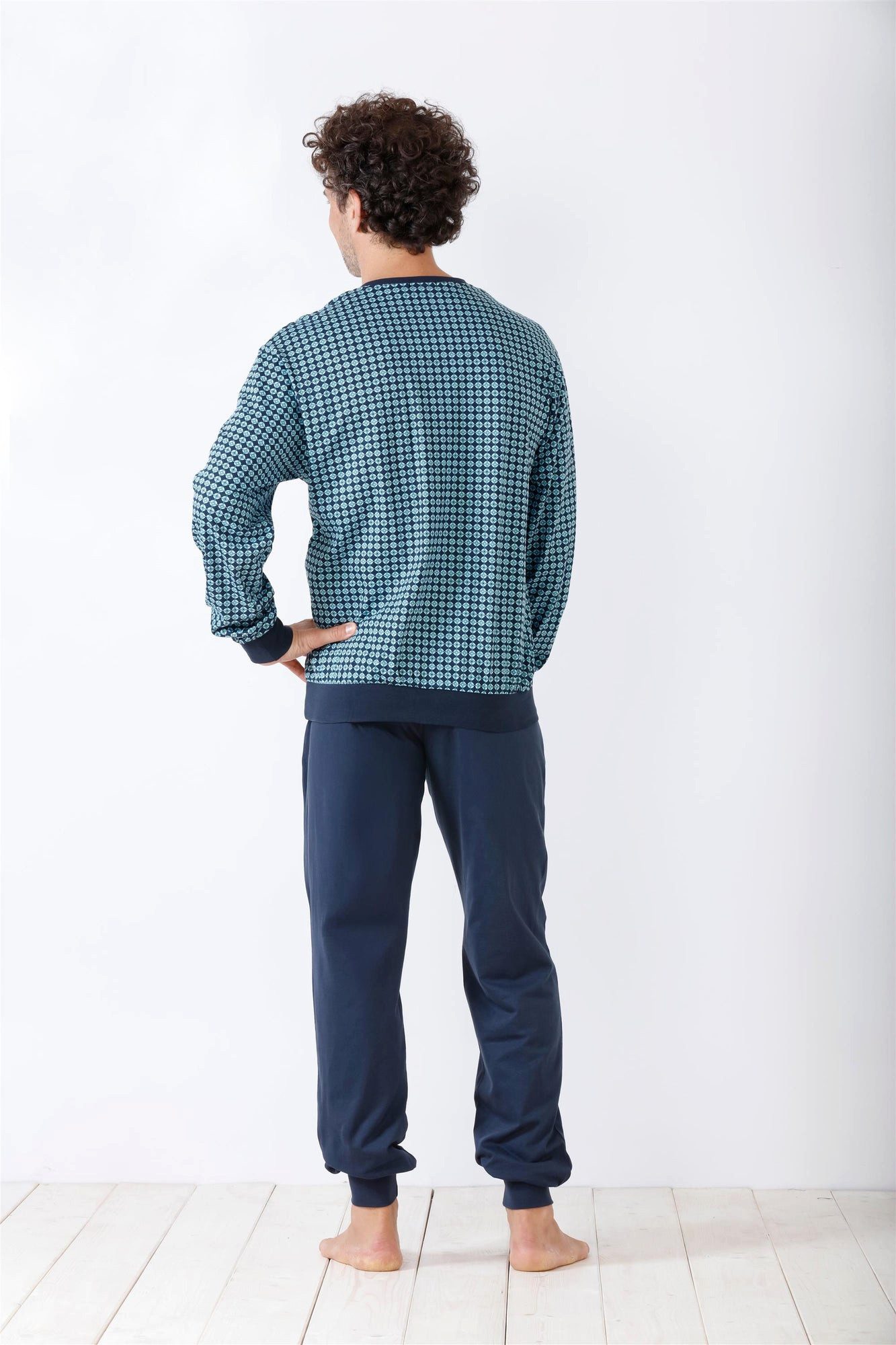 Hajo Schlafanzug Herren Schlafanzug mit Bündchen günstig online kaufen