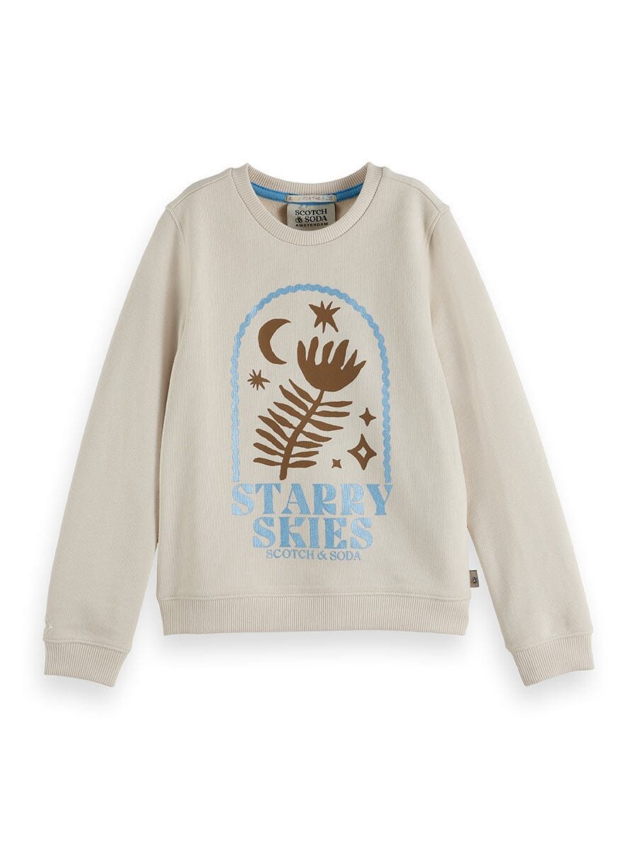 Sweatshirt Scotch & Soda Kids Sweatshirt „Starry Skies“ – Eggnog