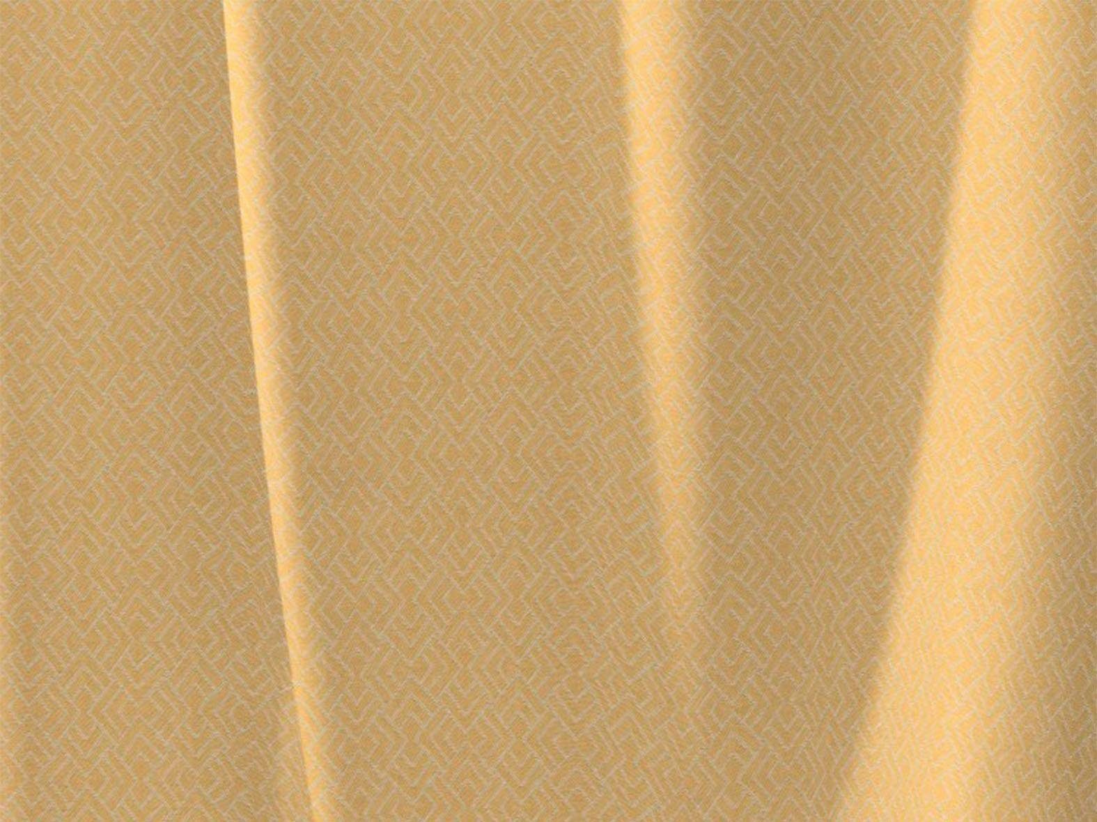 dunkelgelb Vorhang (1 Light, Graphic Jacquard Ösen blickdicht, Ventus Adam, St),