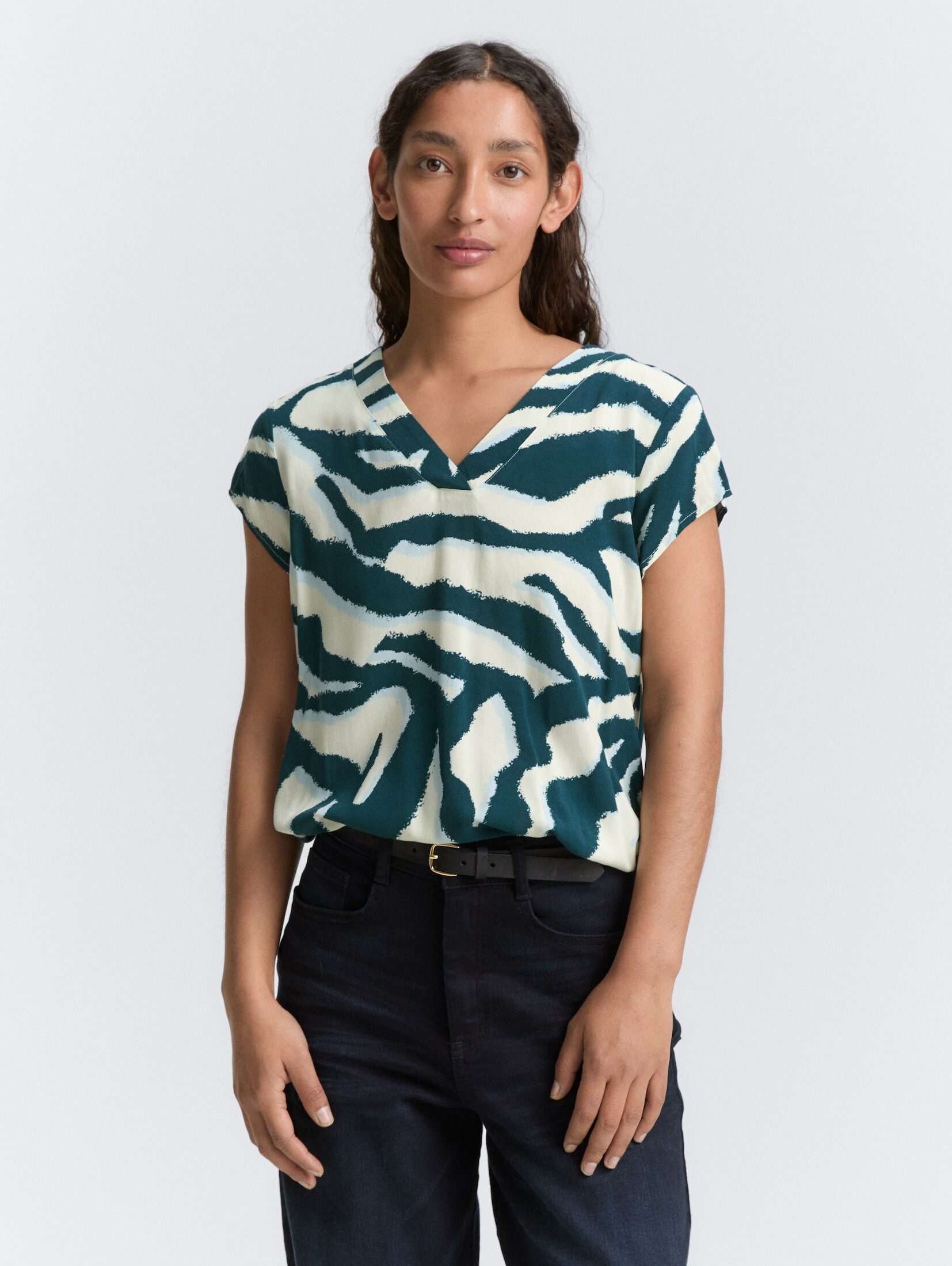 Blusentop Bluse mit Muster