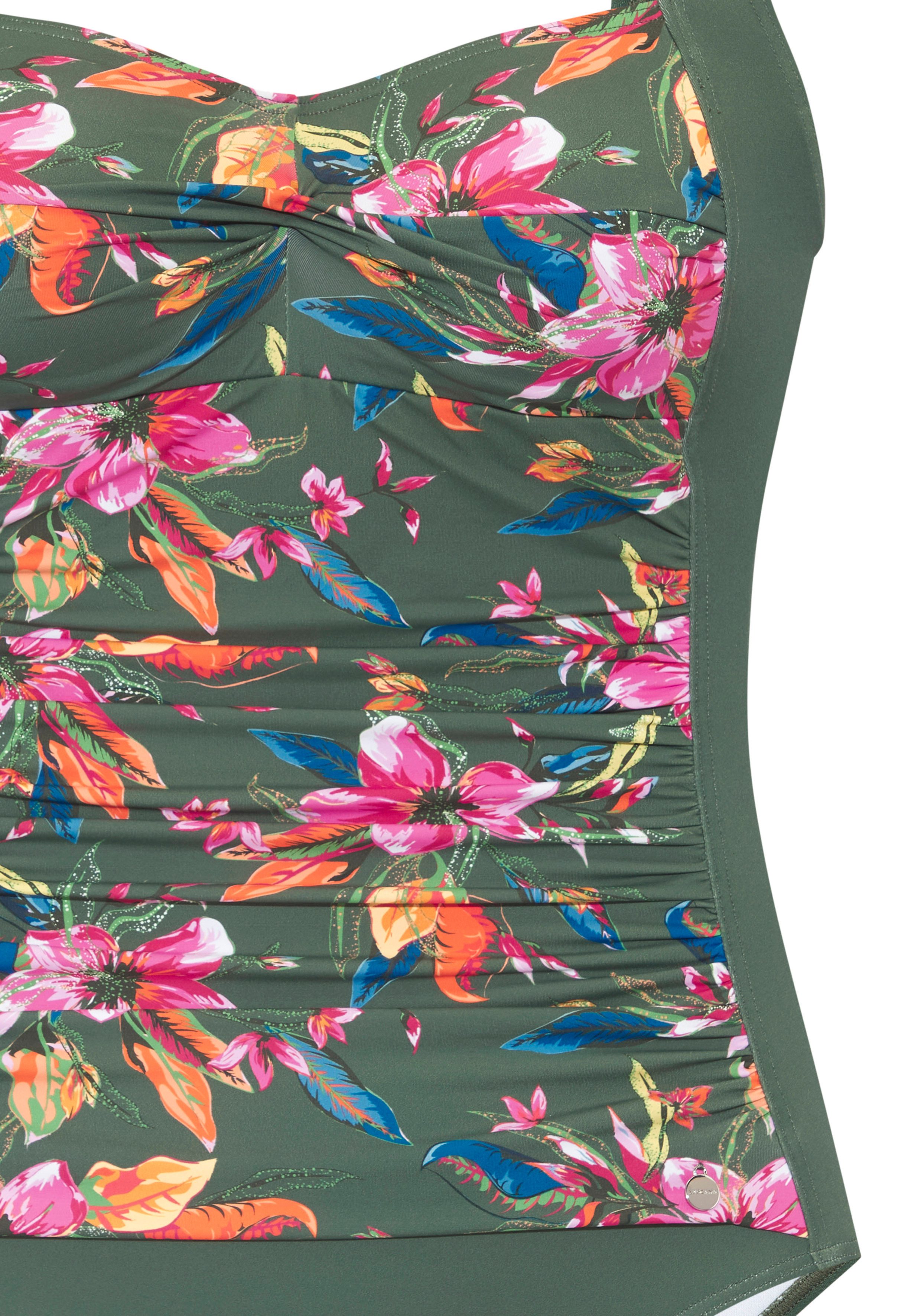 LASCANA Badeanzug Malia mit tropischem Print und Shaping-Effekt