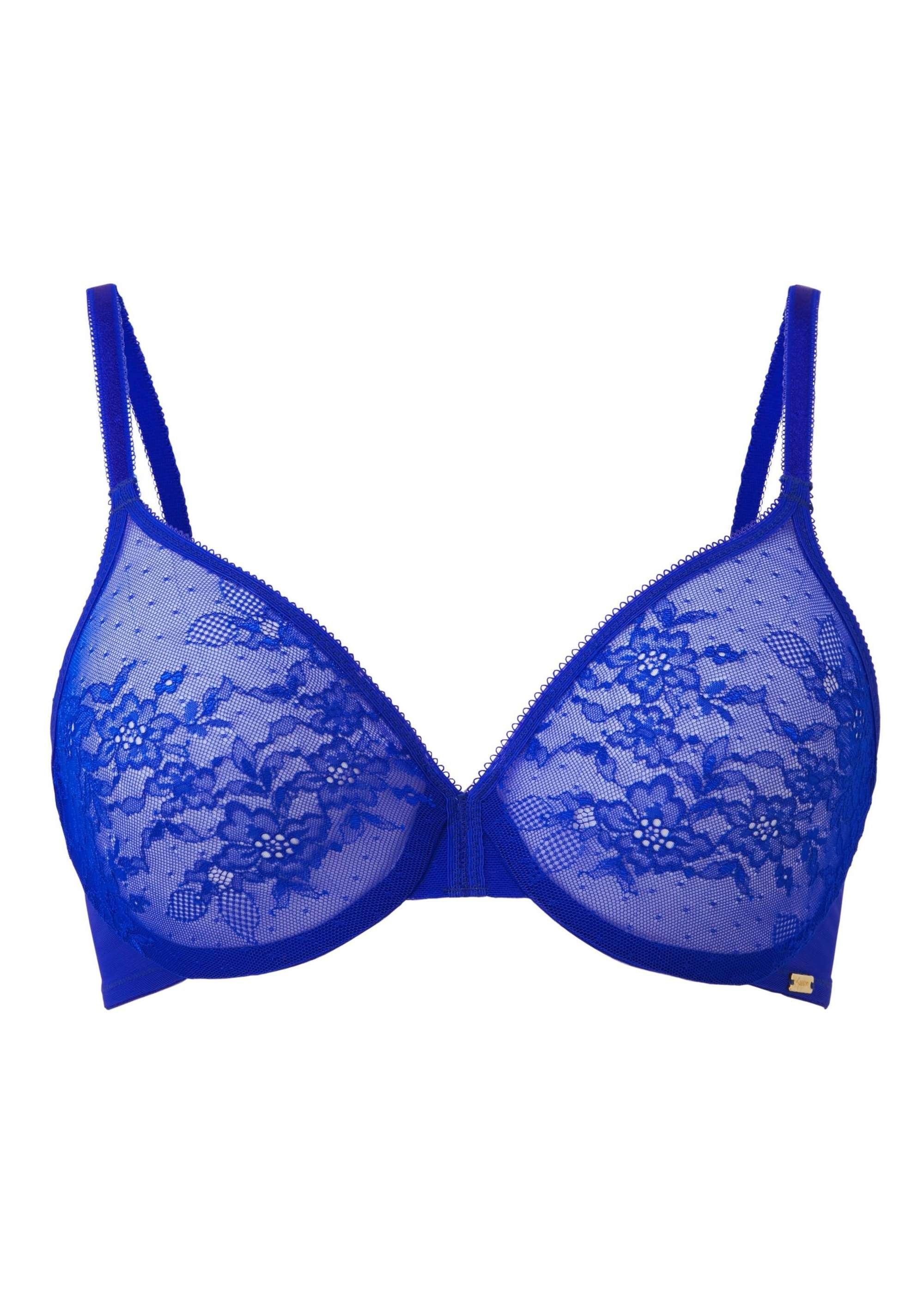 Gossard Gemoldeter BH Glossies Lace Moulded BH Electric Blue (gemouldeter BH, 1-tlg., 80)