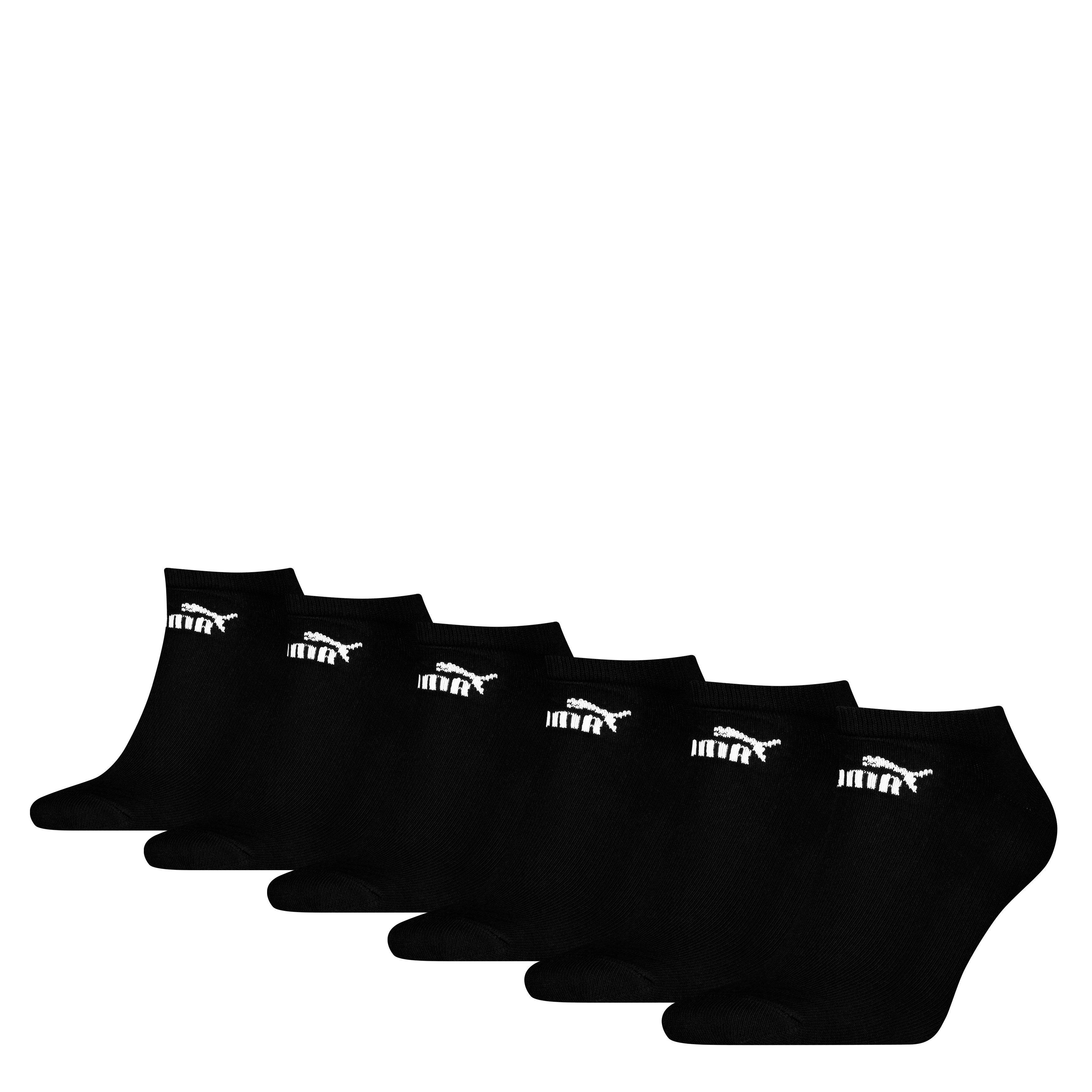 PUMA Sportsocken PUMA Damen und Herren Elements Sneaker Socken im 6er Pack (6-Paar) Logoschriftzug