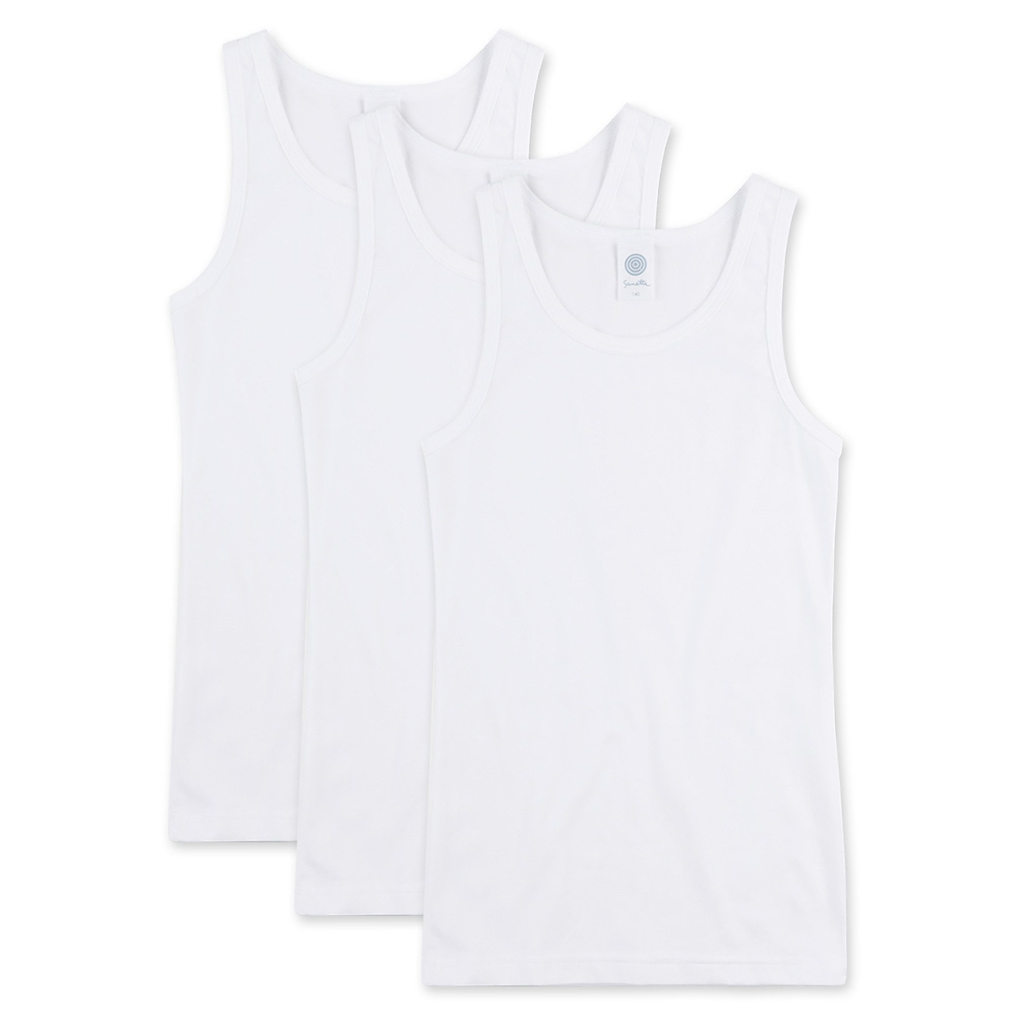 Sanetta Unterhemd Mädchen Unterhemd 3er Pack - Basic Shirt, Breite