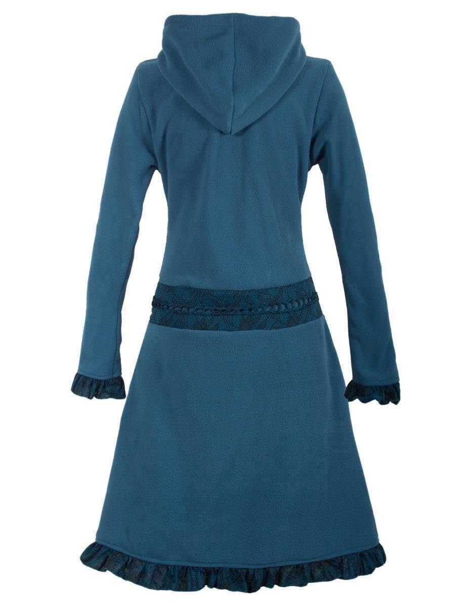 Vishes Wintermantel Warmer Elfen Fleecemantel mit Kapuze und Rüschen Kapuze günstig online kaufen