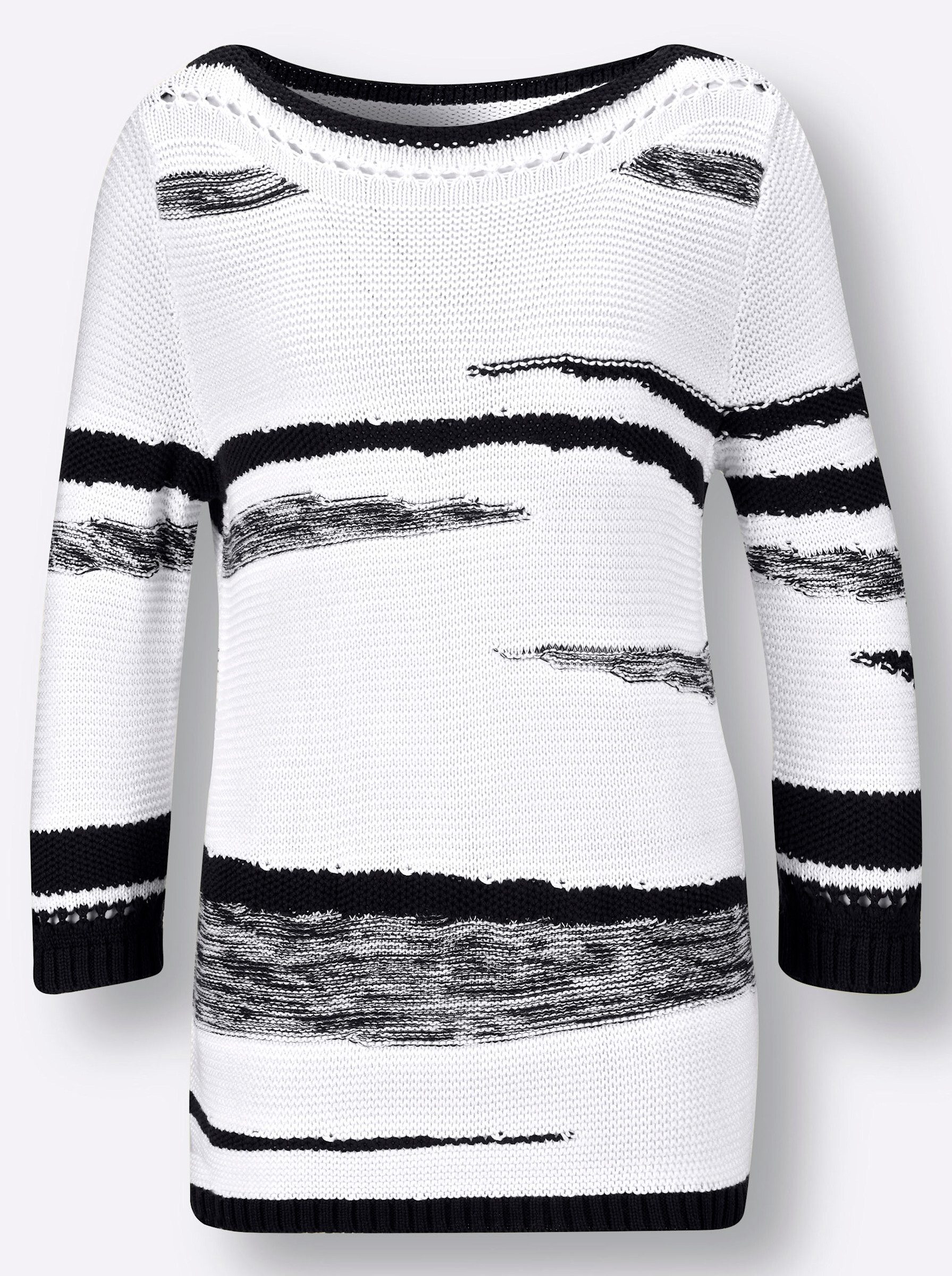 creation L Strickpullover Pullover 3/4-Arm Links-Strick