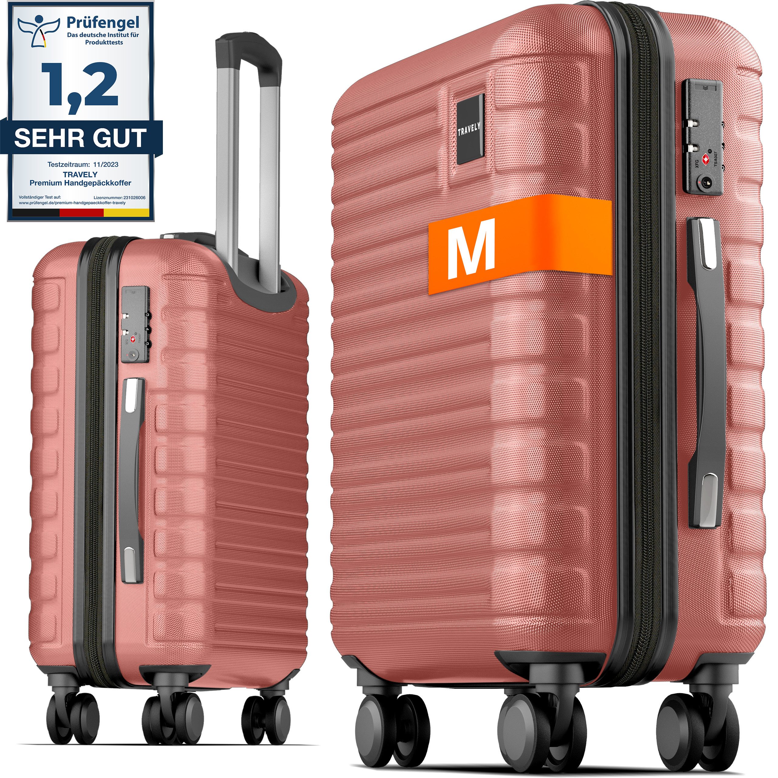 Travely Handgepäck-Trolley Polycarbonat Koffer - Reisekoffer, günstig online kaufen