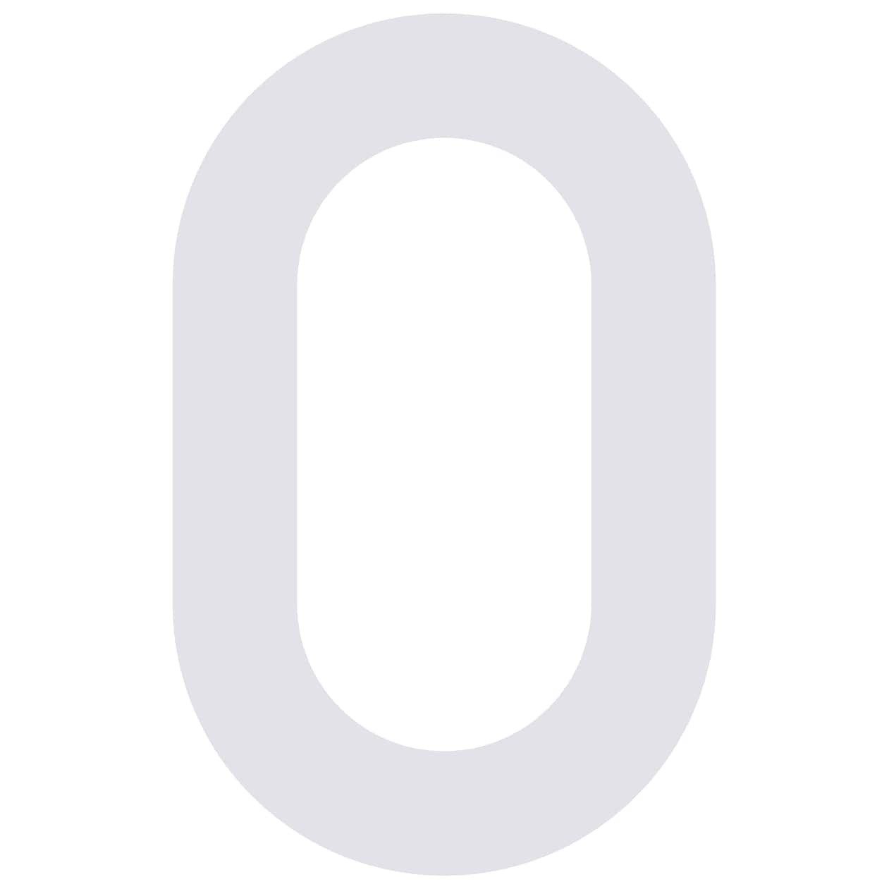 Bravios Briefkasten Selbstklebende Hausnummer "0" - 40 mm in Weiß
