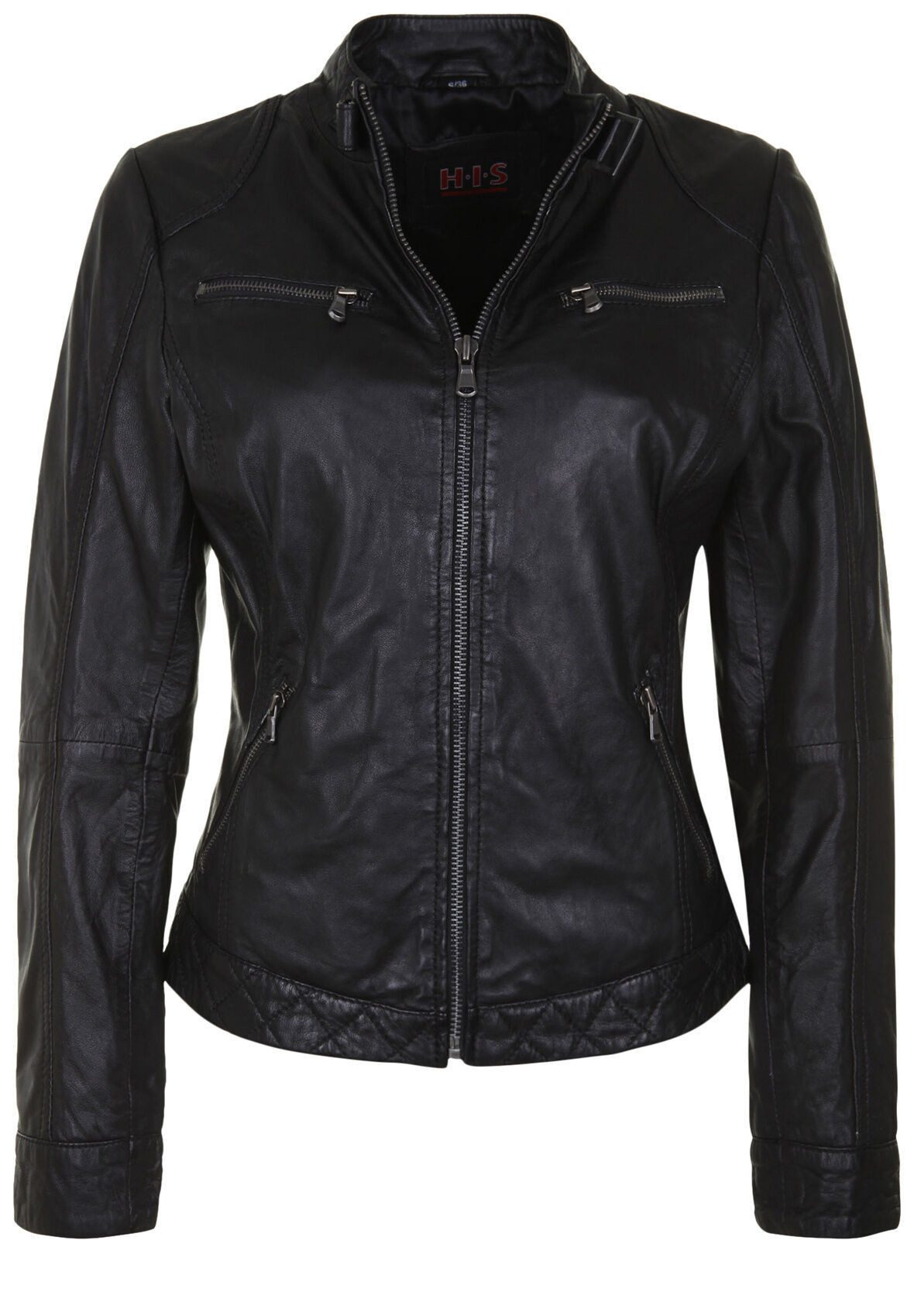 H.I.S Lederjacke SAIMINA (1-St) mit wattiertem Saum – Bild 2 von 5