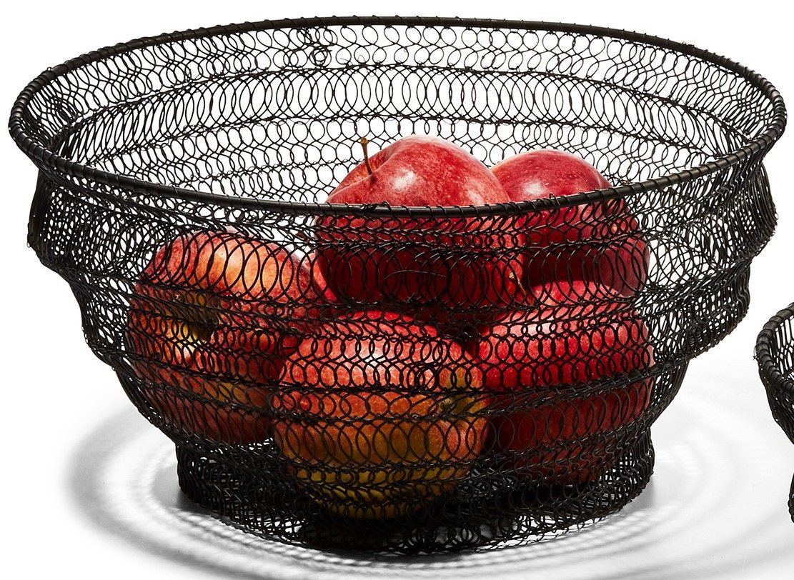 Philippi Design Brotkorb Flex-Drahtkorb Flip geflochtener Obst- & Brotkorb, faltbar, 22/28 cm