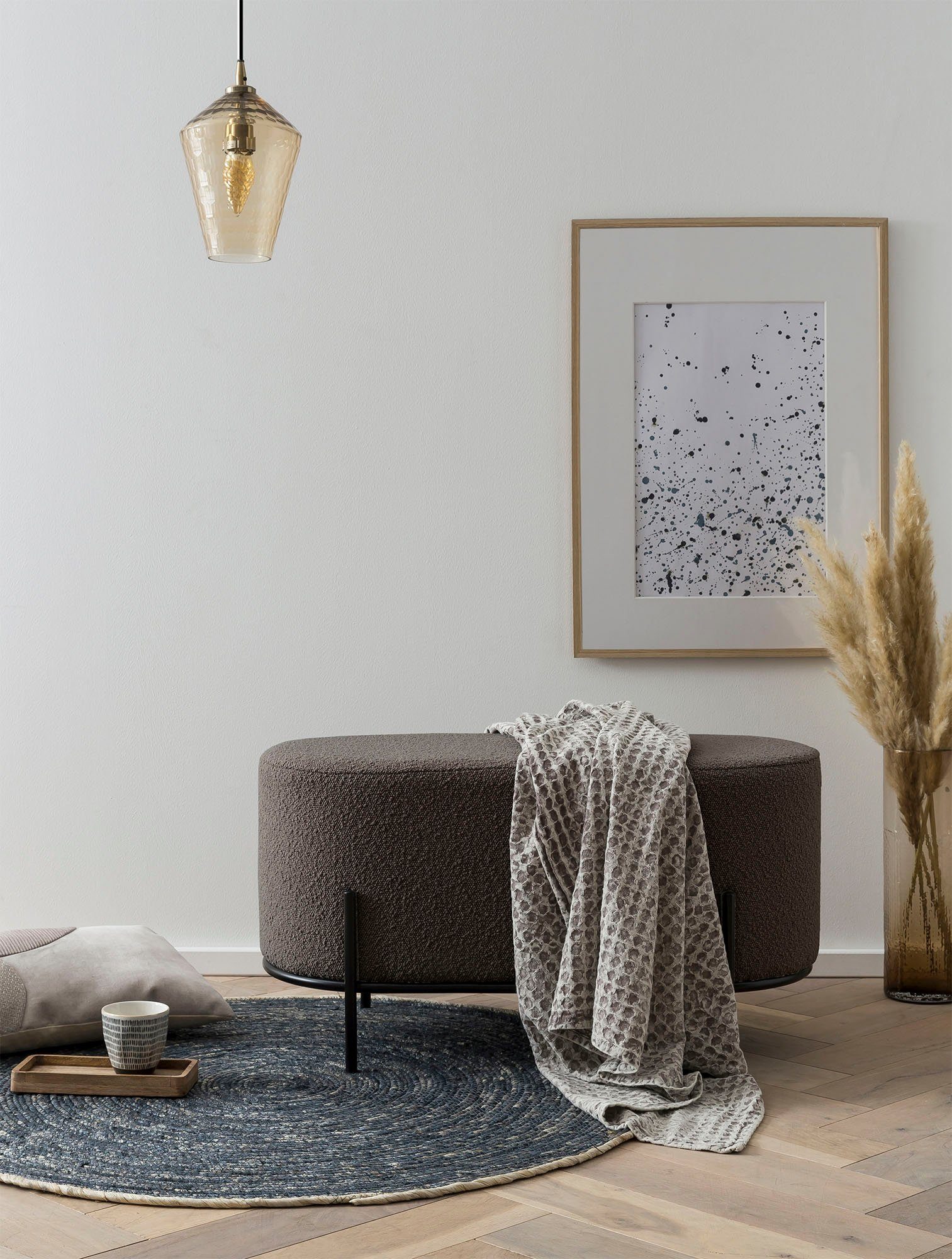 SalesFever Polsterhocker, mit Design-Gestell aus schwarzem günstig online kaufen