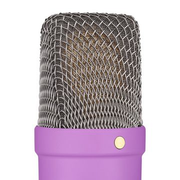 RØDE Mikrofon NT1 Signature Purple (Studio-Mikrofon Lila), mit Gelenkarm-Stativ