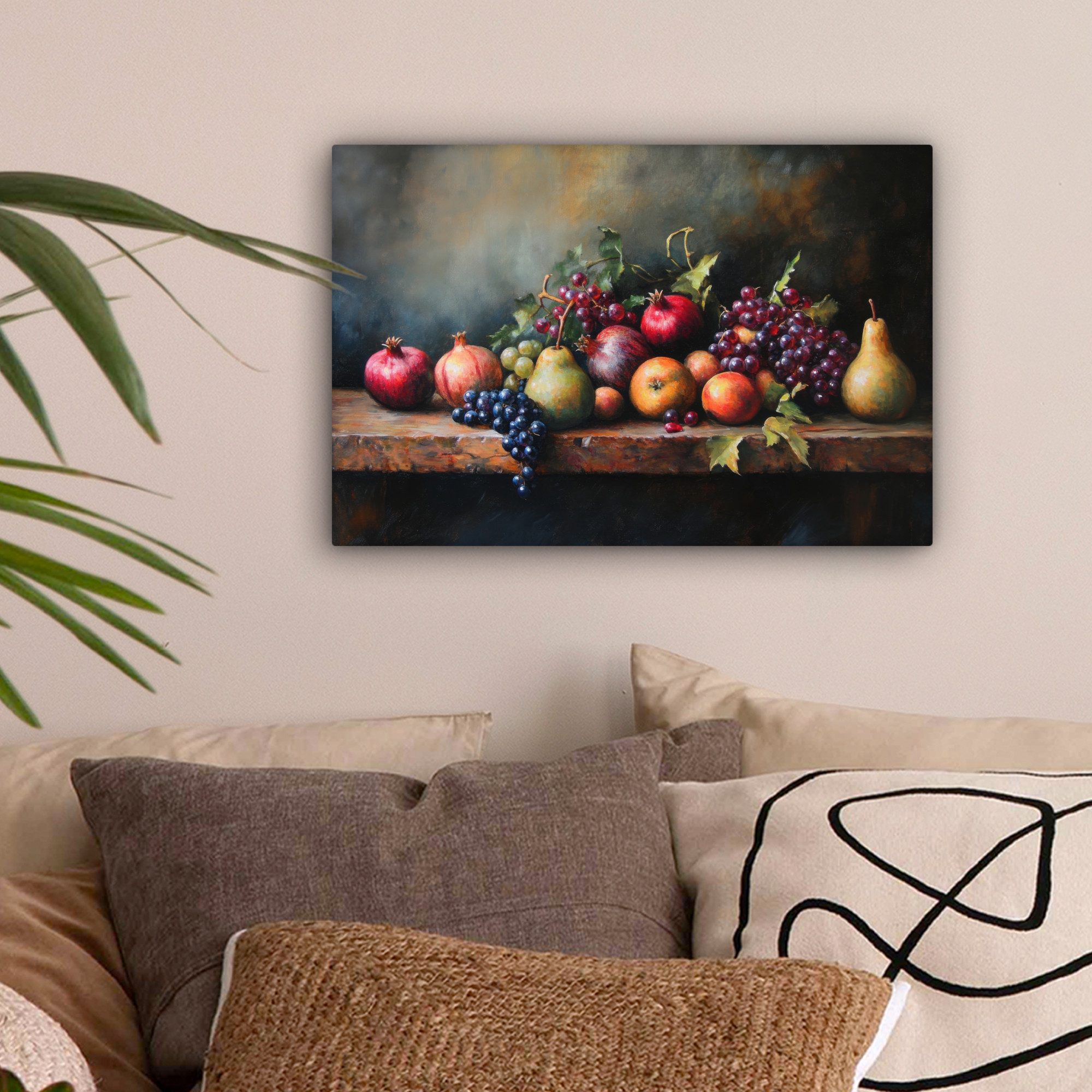 OneMillionCanvasses® Leinwandbild Rustikal - Stilleben - Obst, Fotodruck (1 günstig online kaufen