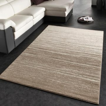 Teppich Mondial 111, Paco Home, rechteckig, Höhe: 13 mm, Kurzflor, dezentes Streifen Design, ideal im Wohnzimmer & Schlafzimmer