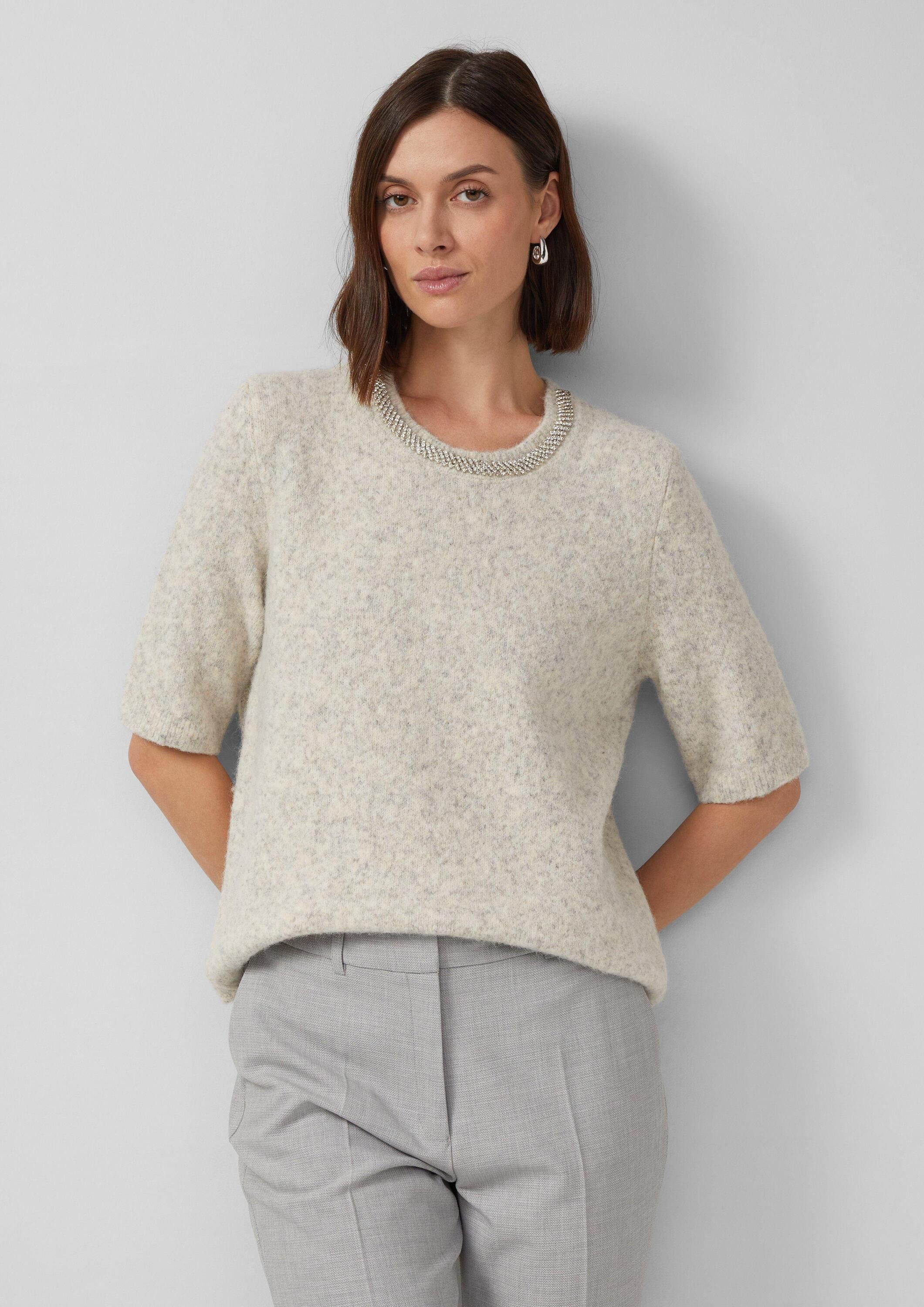 s.Oliver Kurzarmpullover Strickpullover Softer Kurzarm-Pullover aus günstig online kaufen
