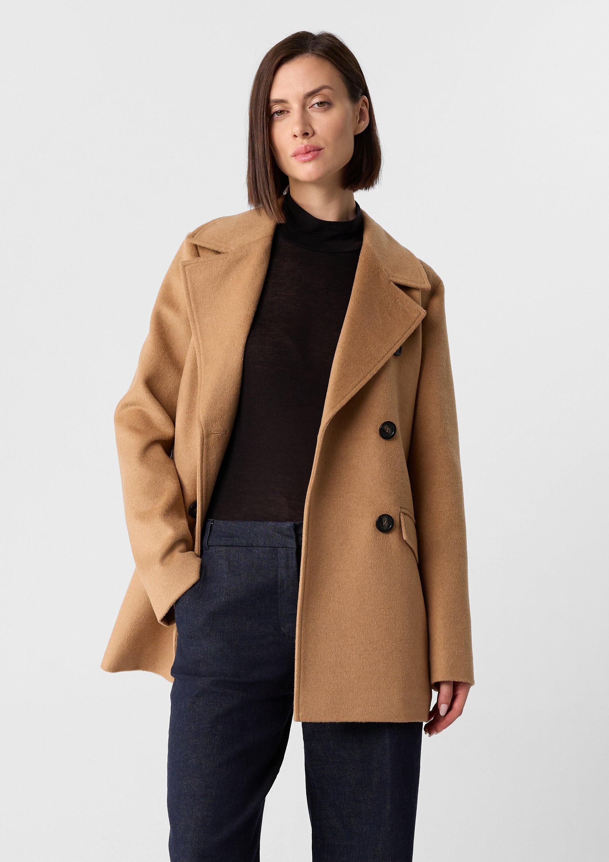 comma Funktionsjacke Outdoor-Jacke Blazerjacke im Wollmix mit Bindegürtel günstig online kaufen