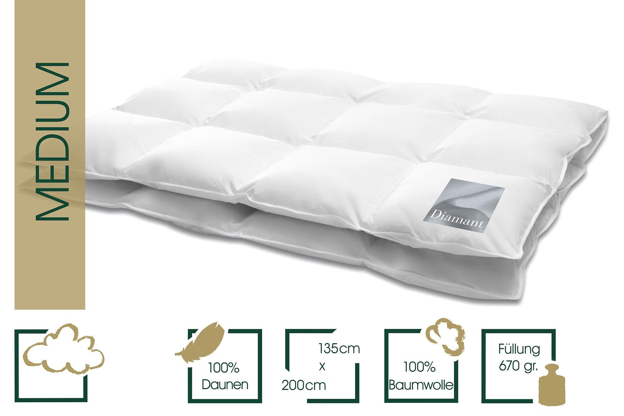 HANSKRUCHEN Daunenbettdecke DIAMANT, Füllung: 100% Daunen, Bezug: 100% Baum günstig online kaufen