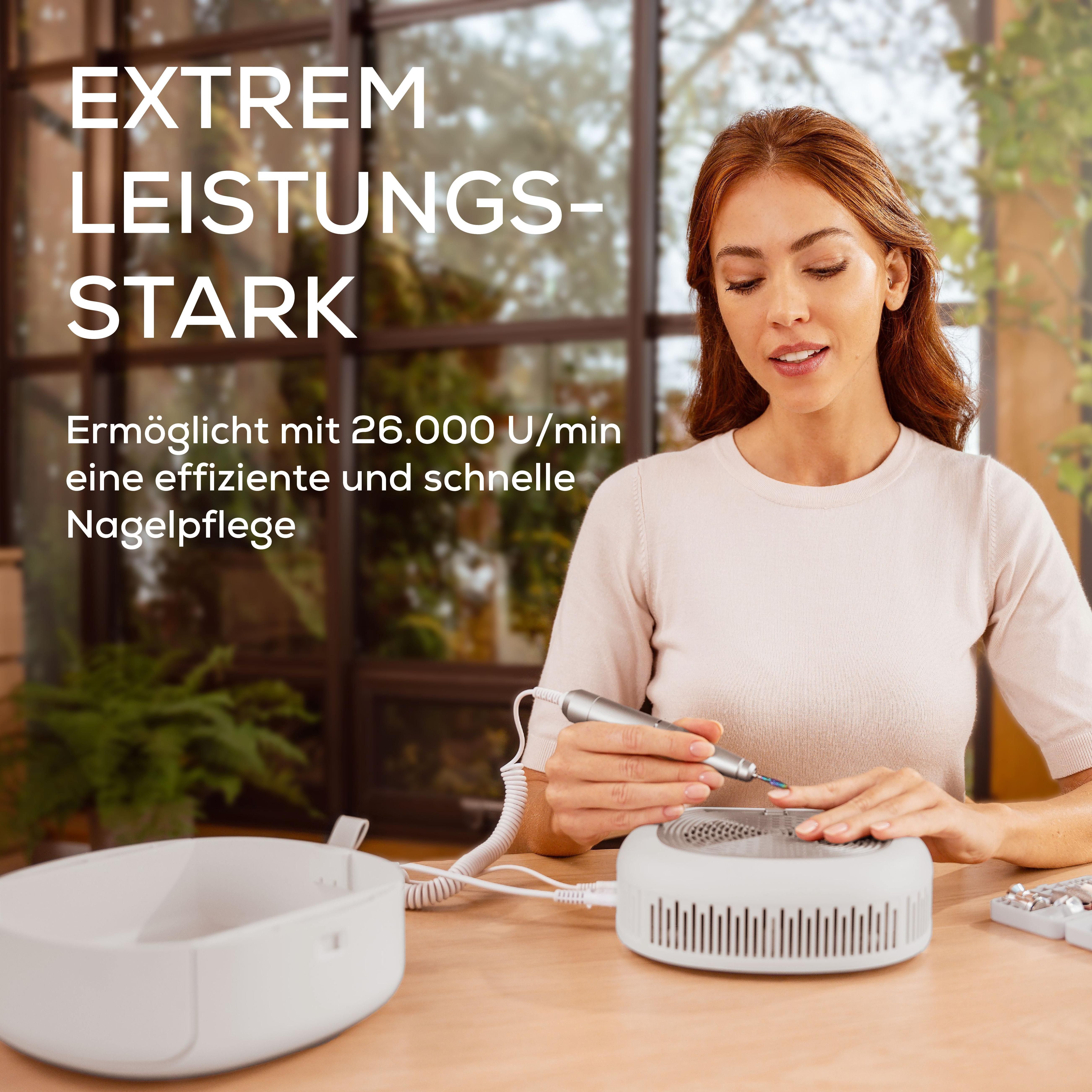 BEURER Maniküre-Pediküre-Set MP 210 LUX, professionelle Maniküre-Pediküre-Station für zu Hause, Mit Nagelfräser, UV/LED -Lampe und Nagelstaubabsauger