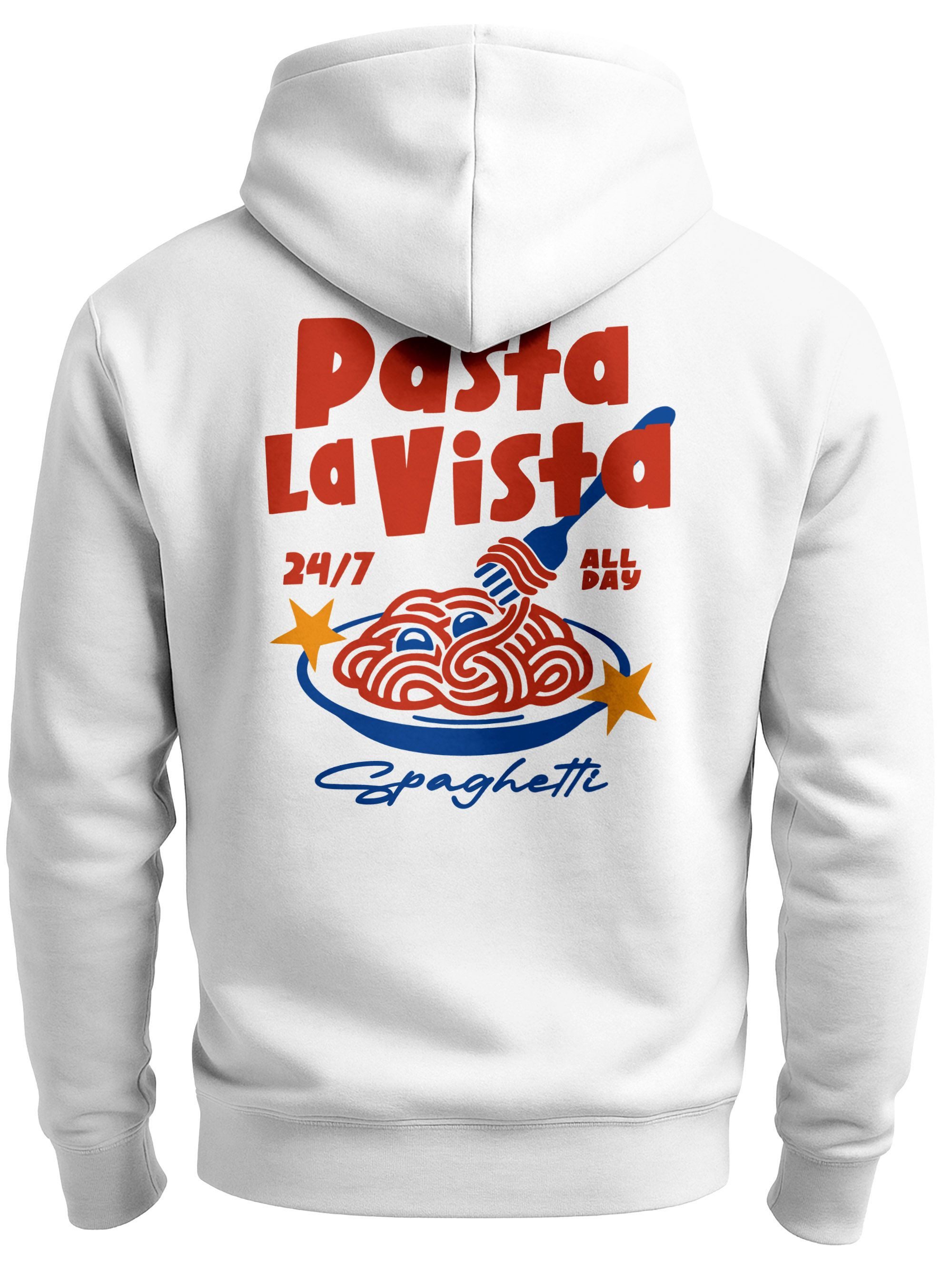 Sweatjacke Herren Sweatjacke Backprint Pasta Grafik Zipjacke Zip-Hoodie Männer