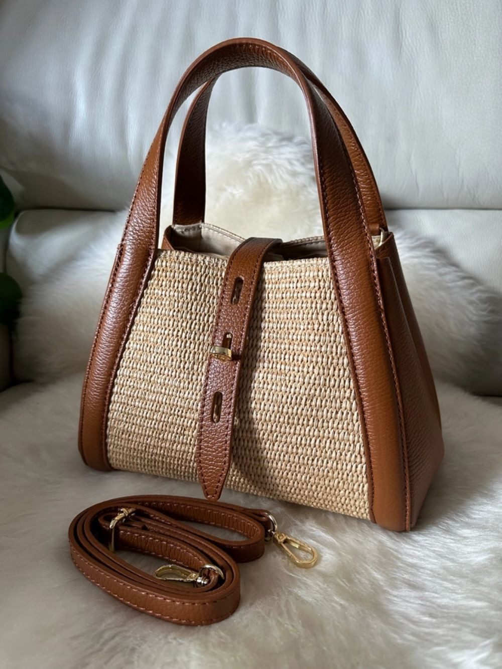 Goodman Design Handtasche Italienische Raffiatasche mit günstig online kaufen