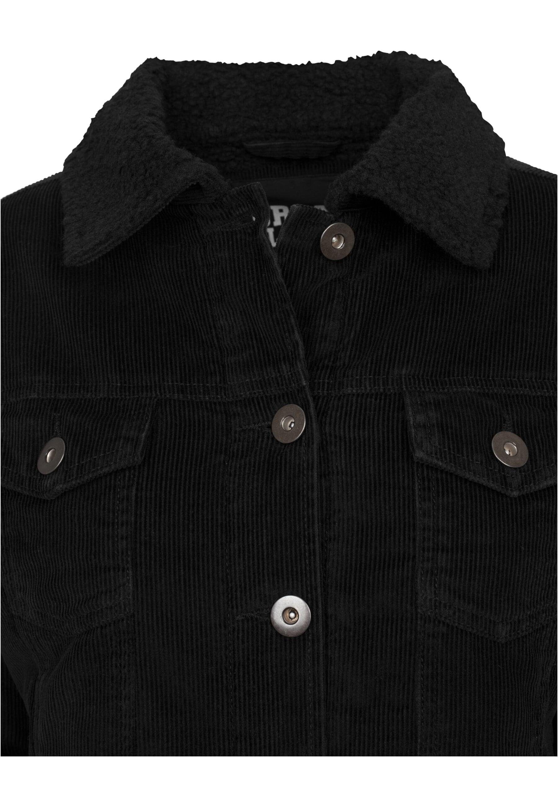 URBAN Jacket Ladies Corduroy Winterjacke Damen CLASSICS Sherpa black/black (1-St)