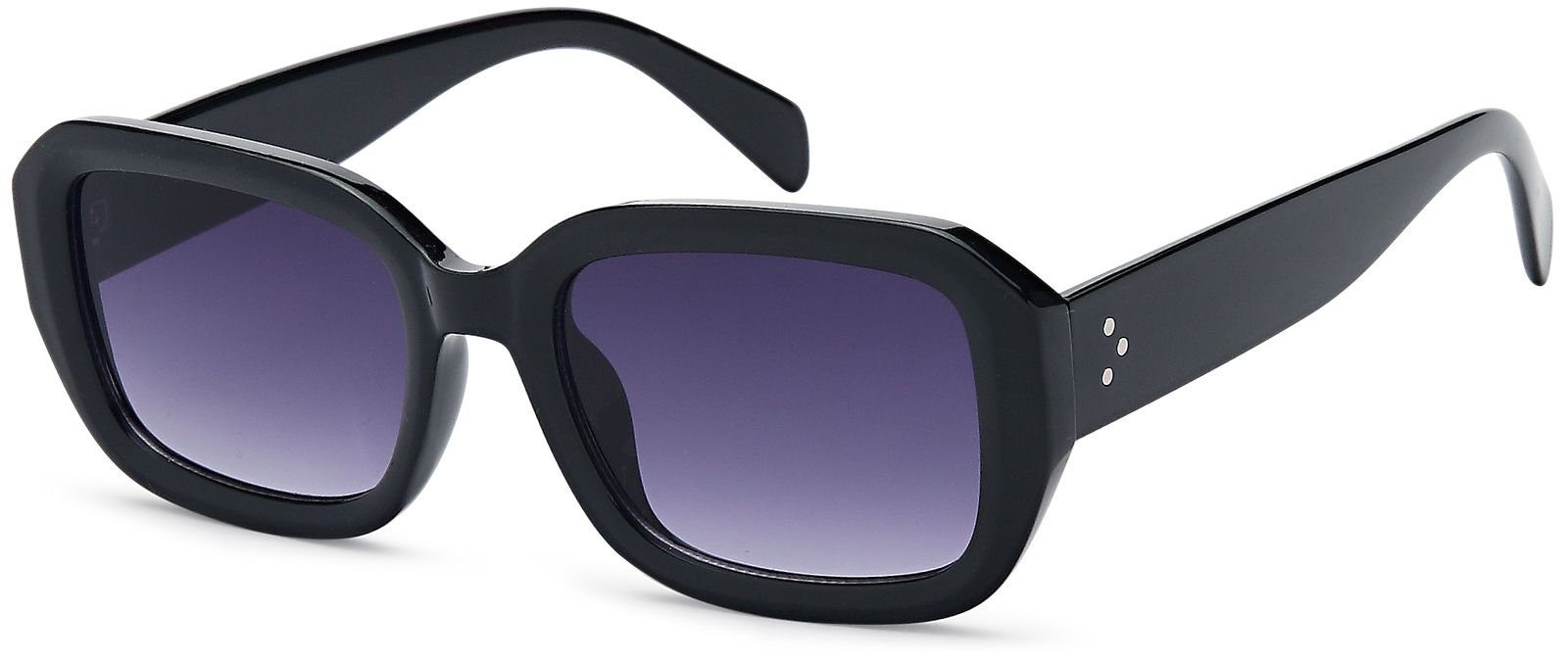 styleBREAKER Sonnenbrille (1-St) Getönt Gestell Schwarz / Glas Grau Verlauf