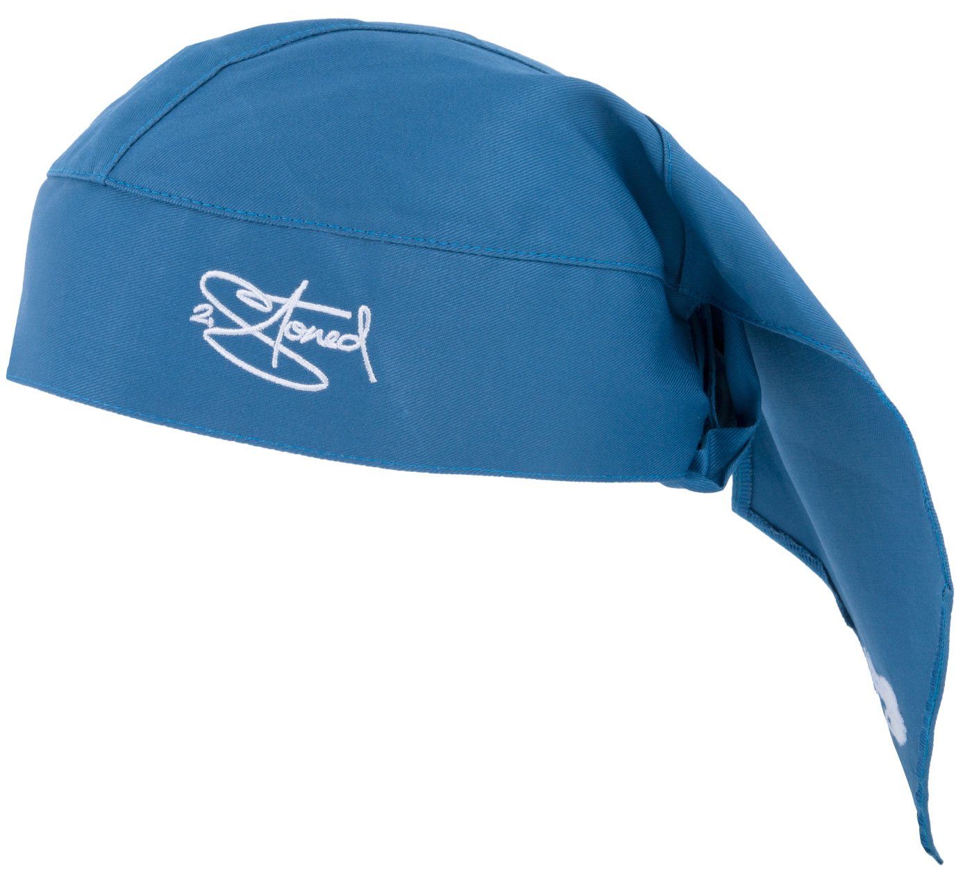 2Stoned Bandana Kopftuch Biker Cap Classic bestickt für Damen, Herren und Kinder, Einheitsgröße Steel Blue | Bandanas