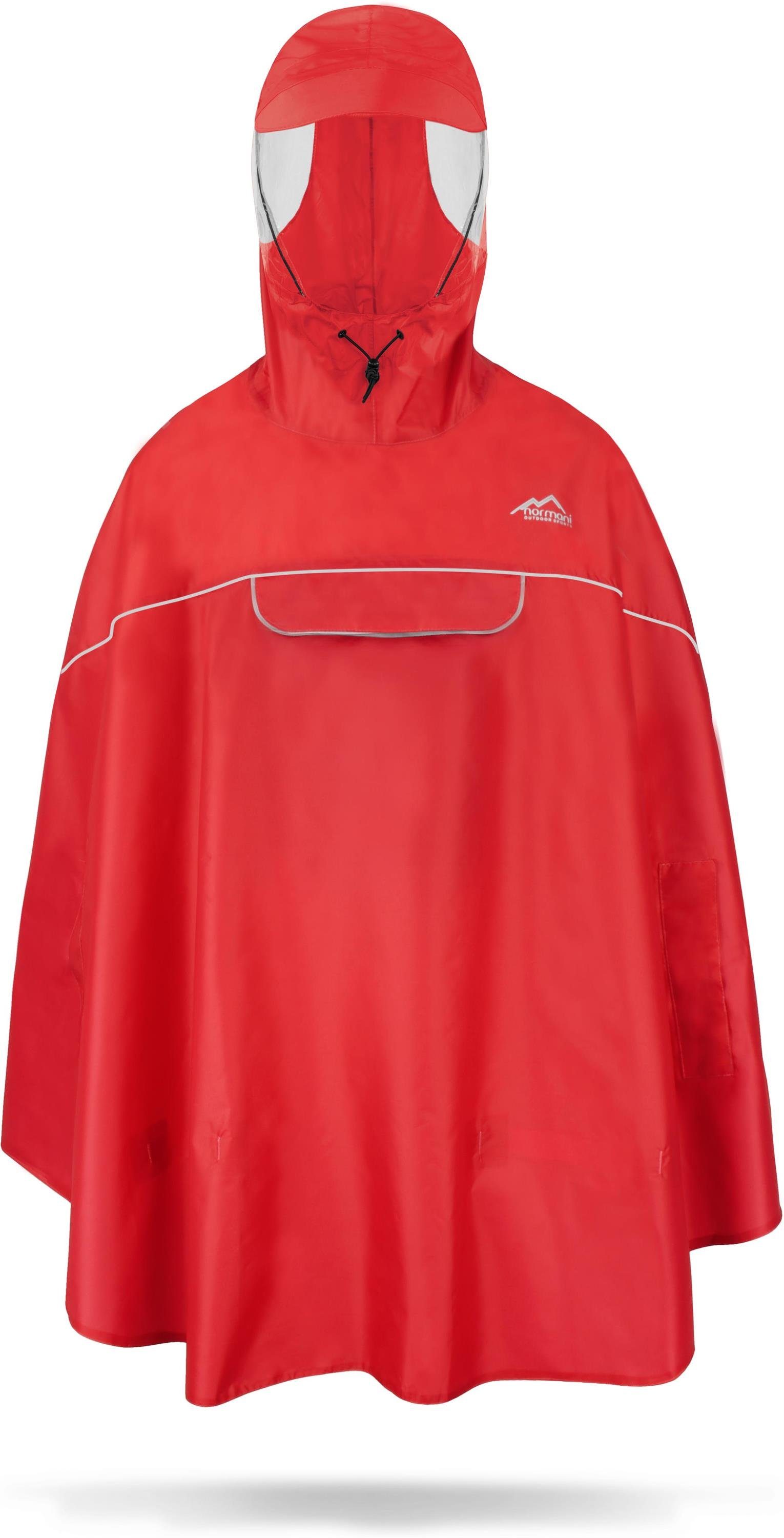 normani Regenponcho Regenponcho Sohra Wasserdichter Fahrradponcho mit Kapuze und Sichtfenster