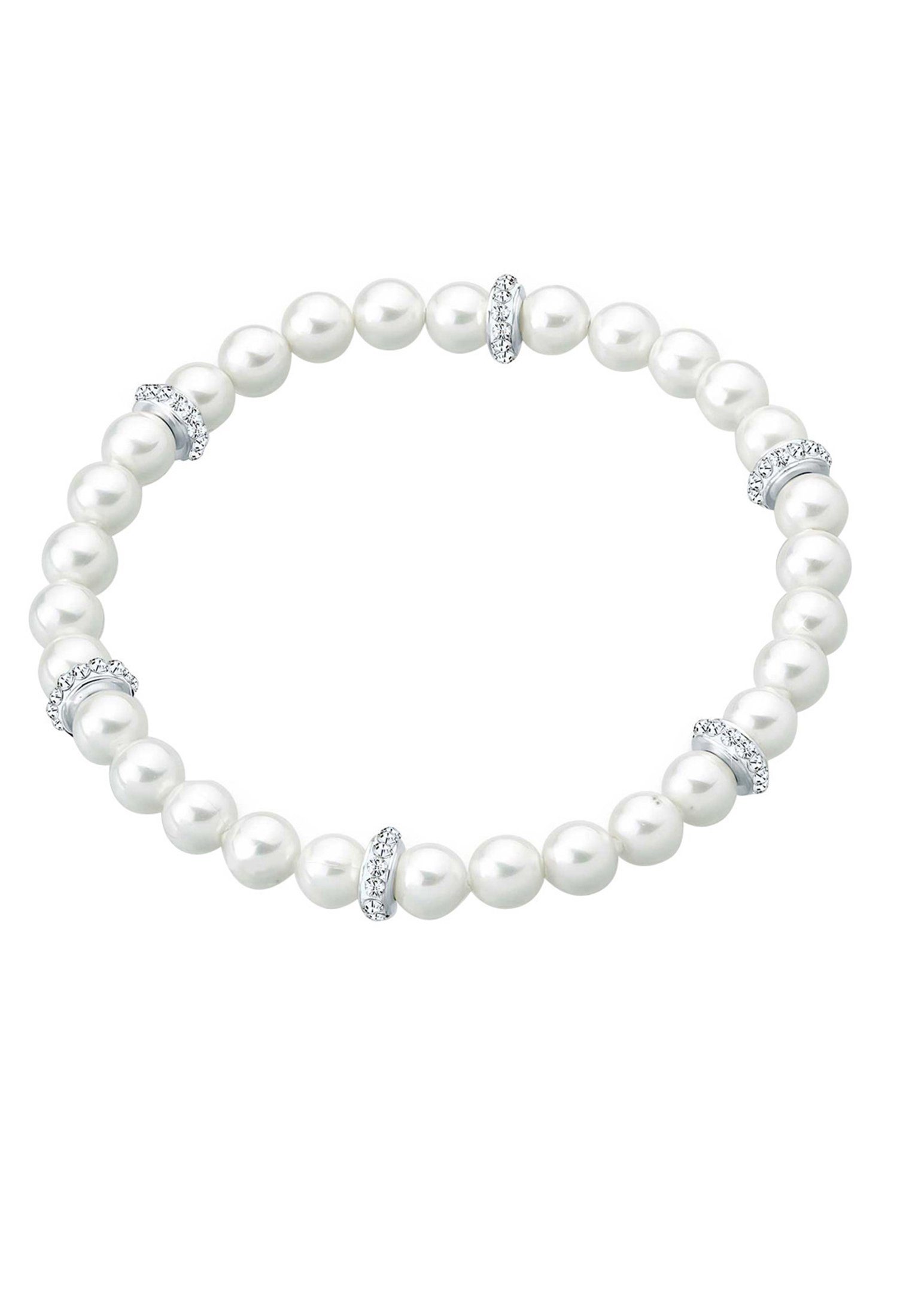 Elli Perlenarmband Muschelkernperlen Kristalle 925 Silber günstig online kaufen