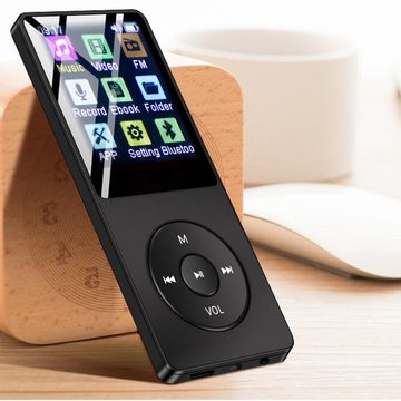 AKKEE 1.8Zoll Bluetooth 5.0 16GB MP3-Player (16 GB, Bluetooth, Sport Musik Player mit FM Radio, Tonbandgerät)