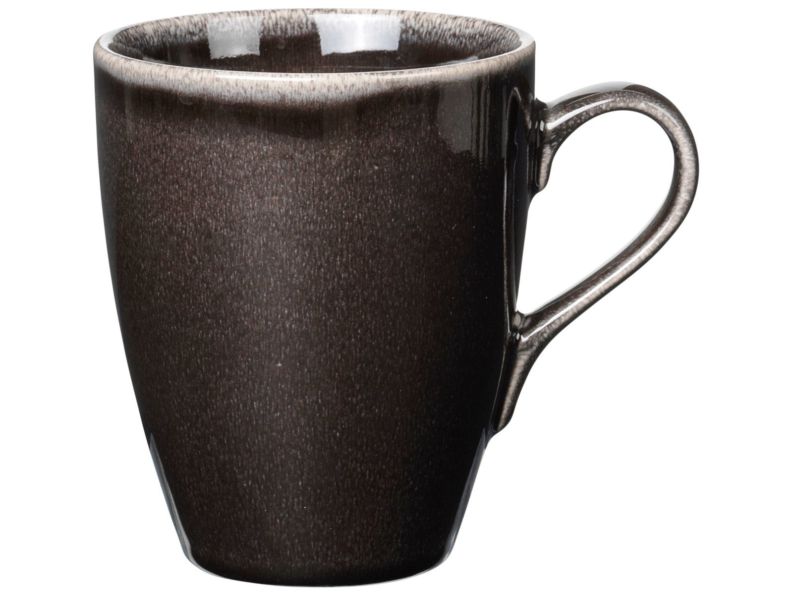 Broste Copenhagen Tasse NORDIC COAL Jumbotasse 0,4 l, Steinzeug mit reaktiver Glasur, Nordic Coal Mega-Becher