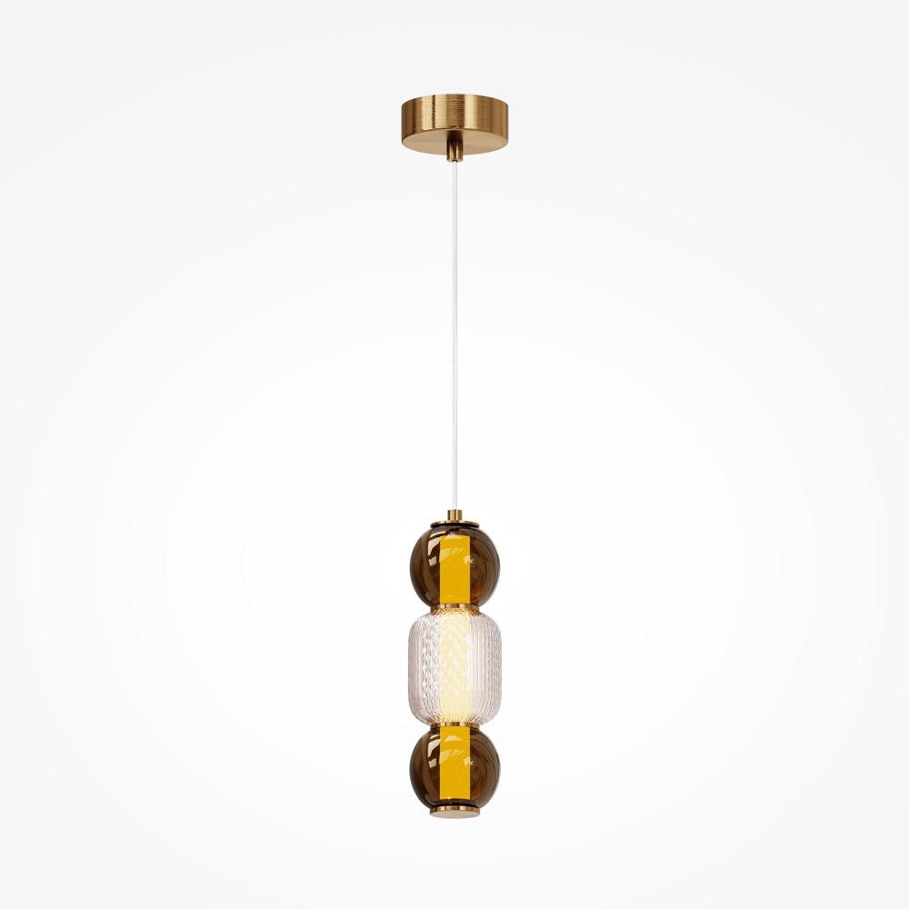 Maytoni Pendelleuchte LED Pendelleuchte Drop in Gold und Transparent 16W 2000lm, LED