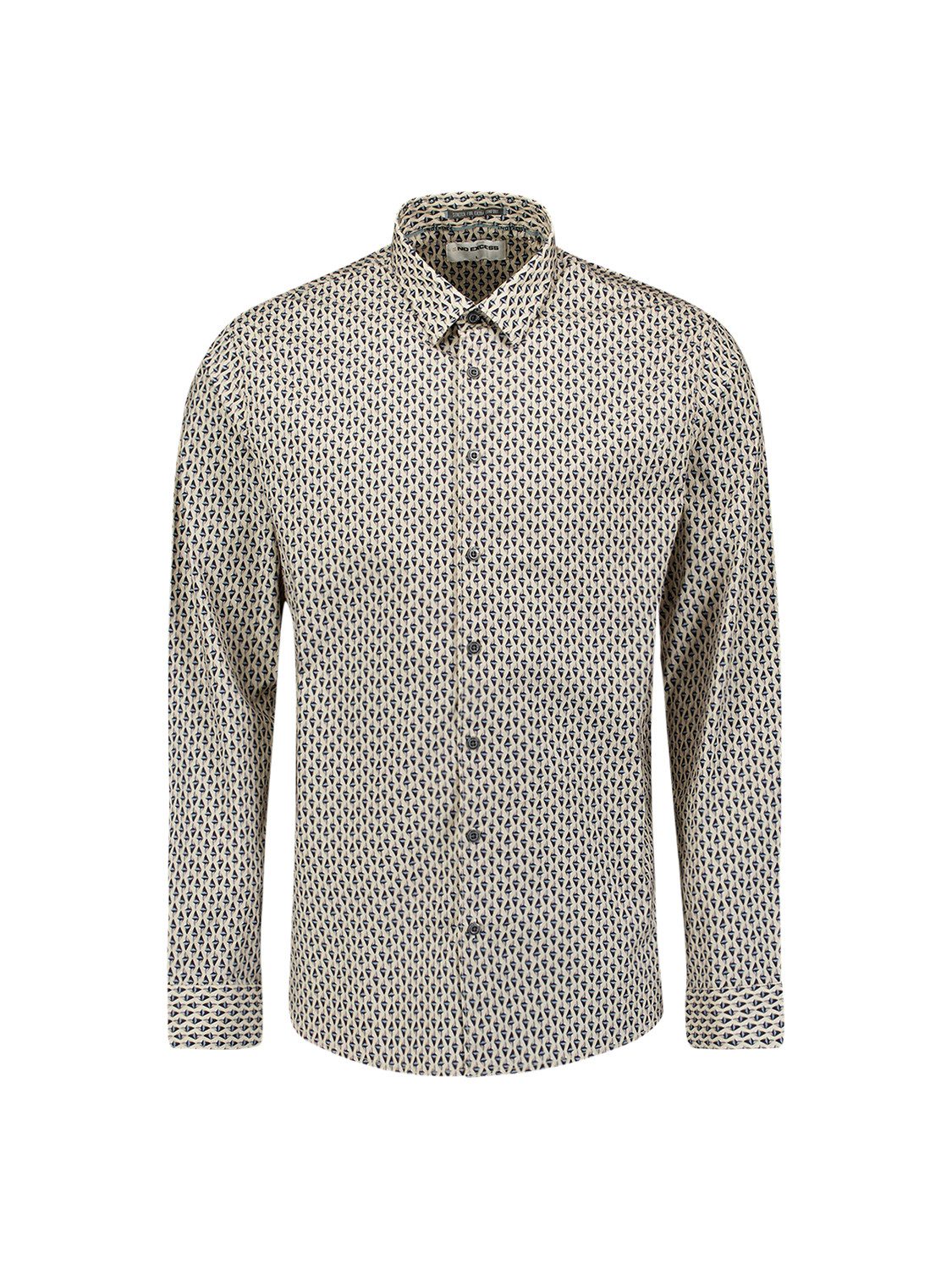 Langarmhemd Shirt Stretch Allover Printed
