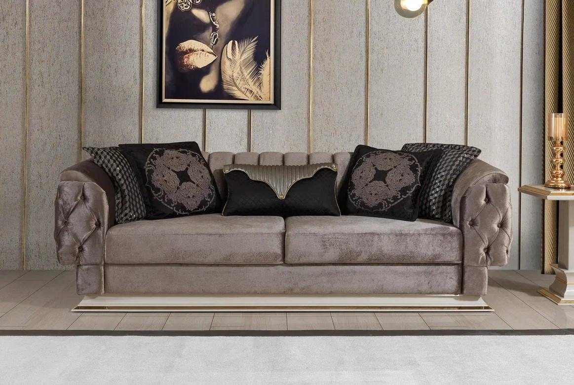 JVmoebel 3-Sitzer Sofa 3 Sitzer Textil Wohnzimmer Design Modern Neu Luxus neu, 1 Teile, Made in Europa