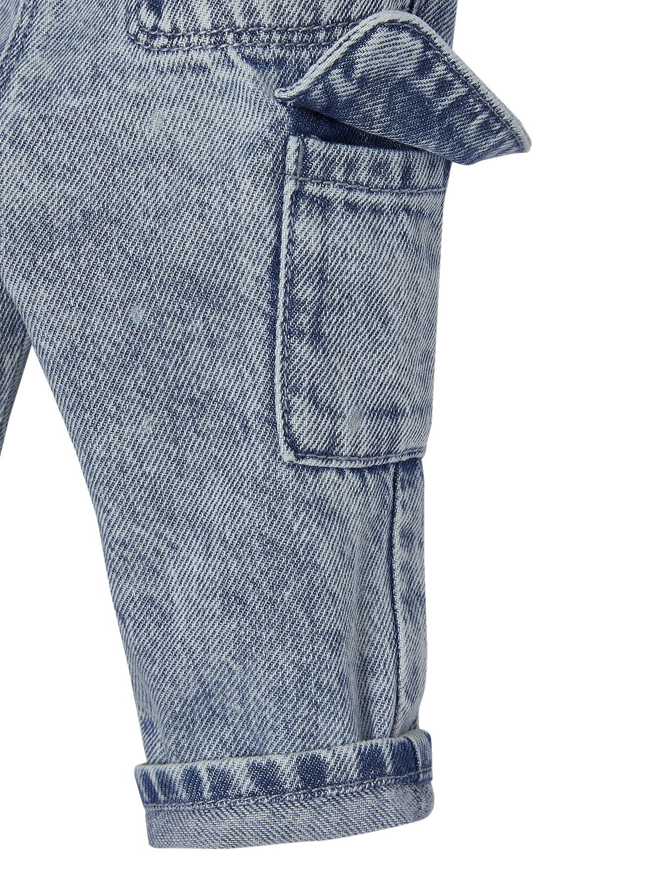 vertbaudet Regular-fit-Jeans Baby Cargojeans mit Dehnbund Dehnbund