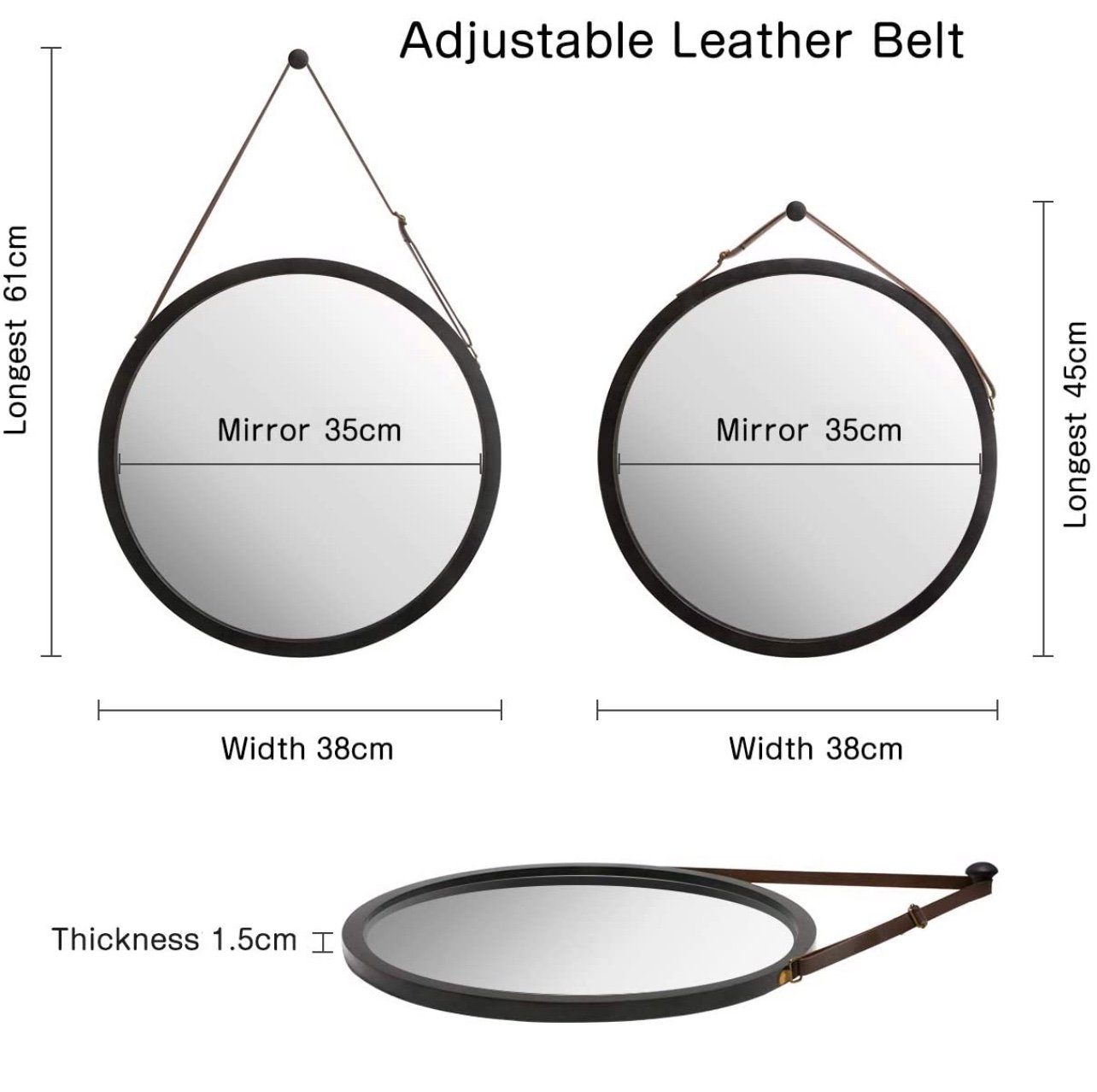 little dove Dekospiegel Wandspiegel Rund Flur Spiegel Badspiegel mit Verste günstig online kaufen