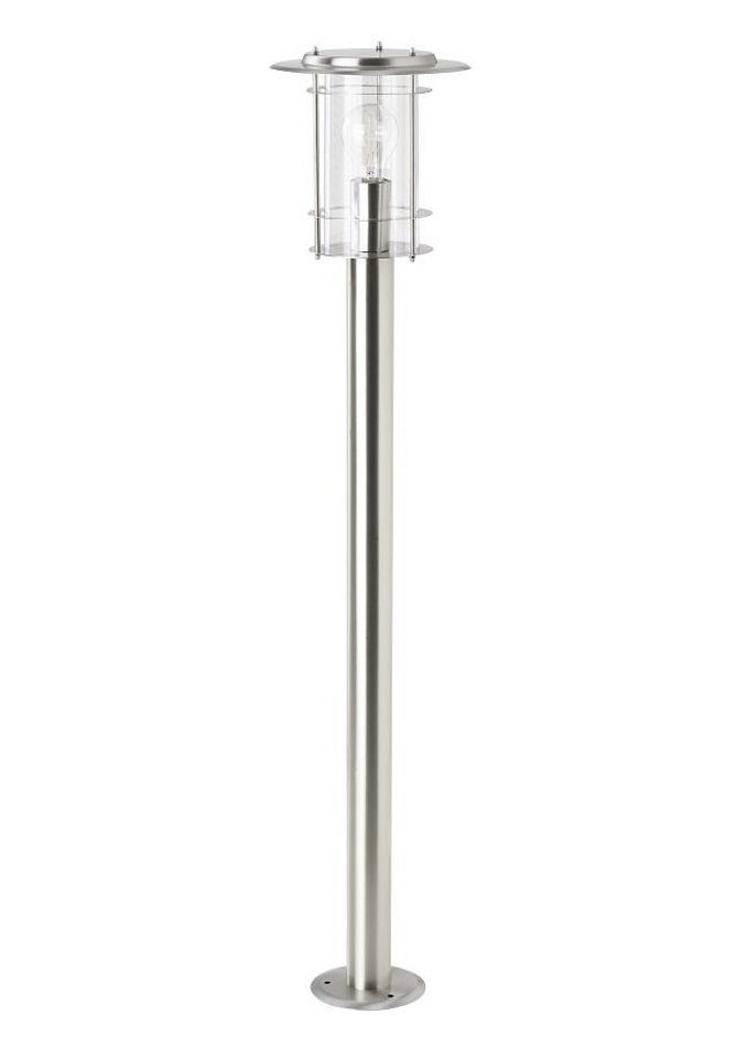 Brilliant Außen-Stehlampe YORK, ohne Leuchtmittel, 100cm Höhe, E27 max. 40W, LED geeignet, aus rostfreiem Edelstahl