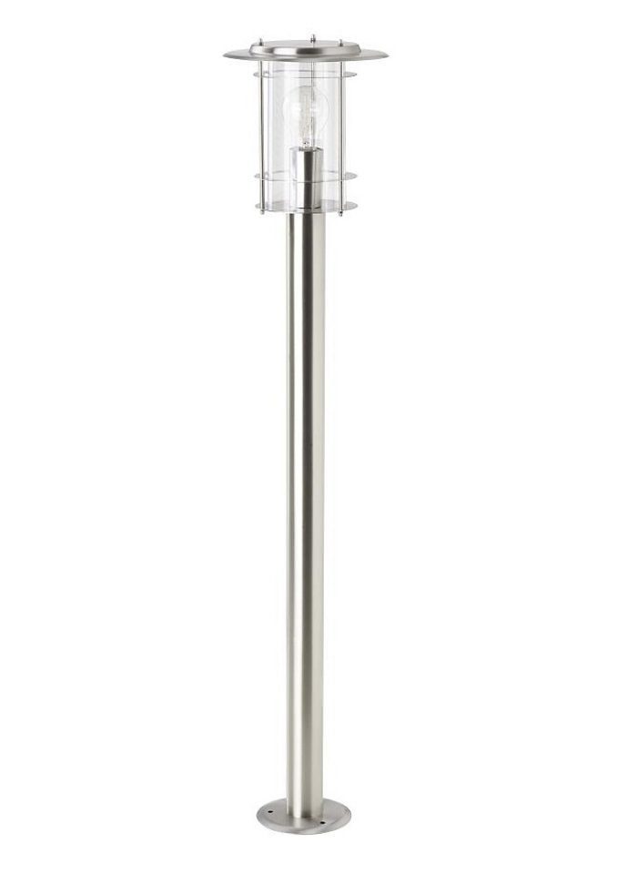 Brilliant Außen-Stehlampe York, Lampe York geeignet edelstahl Edelstahl aus 1x rostfreiem A60, Außenstandleuchte Gefertigt E27, fü, 40W