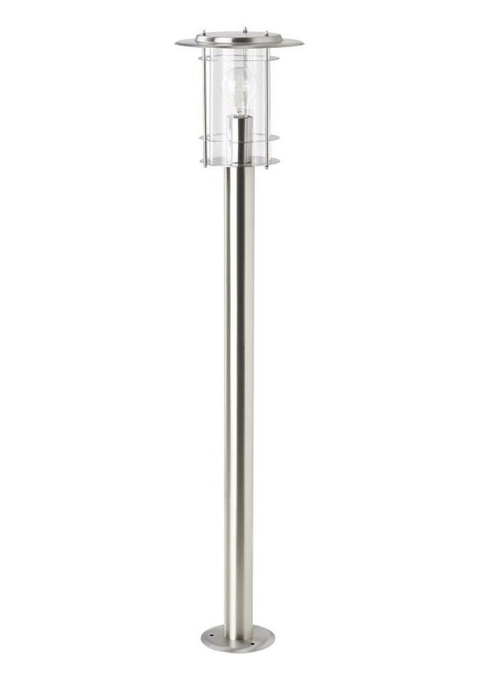 Brilliant Außen-Stehlampe York, Lampe York Außenstandleuchte edelstahl 1x  A60, E27, 40W, geeignet fü, Gefertigt aus rostfreiem Edelstahl