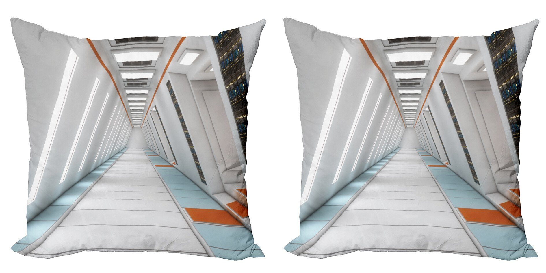 Kissenbezüge Modern Accent Doppelseitiger Digitaldruck, Abakuhaus (2 Stück), Weltraum Cosmos Rakete | Kissenbezüge