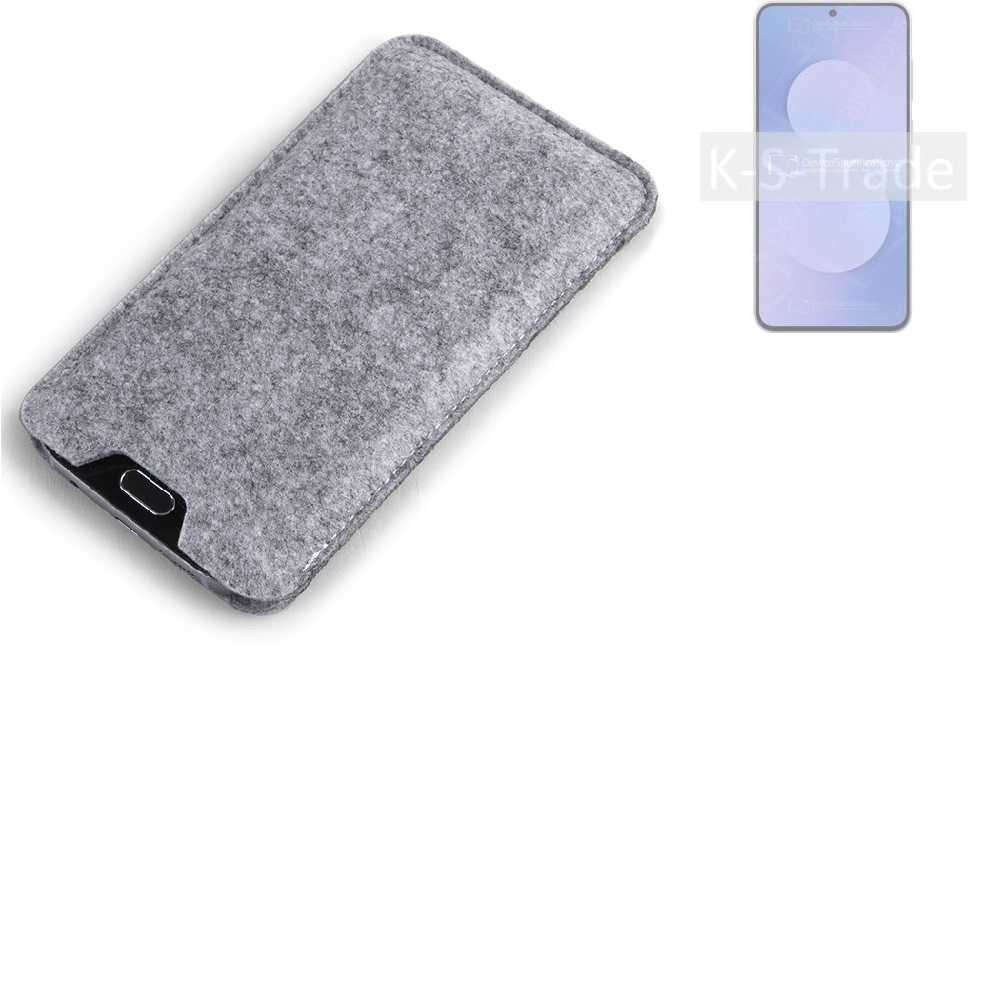 K-S-Trade Handyhülle für Samsung Galaxy S25 FE, Filz Handyhülle Schutzhülle Filztasche Filz Tasche Case Sleeve