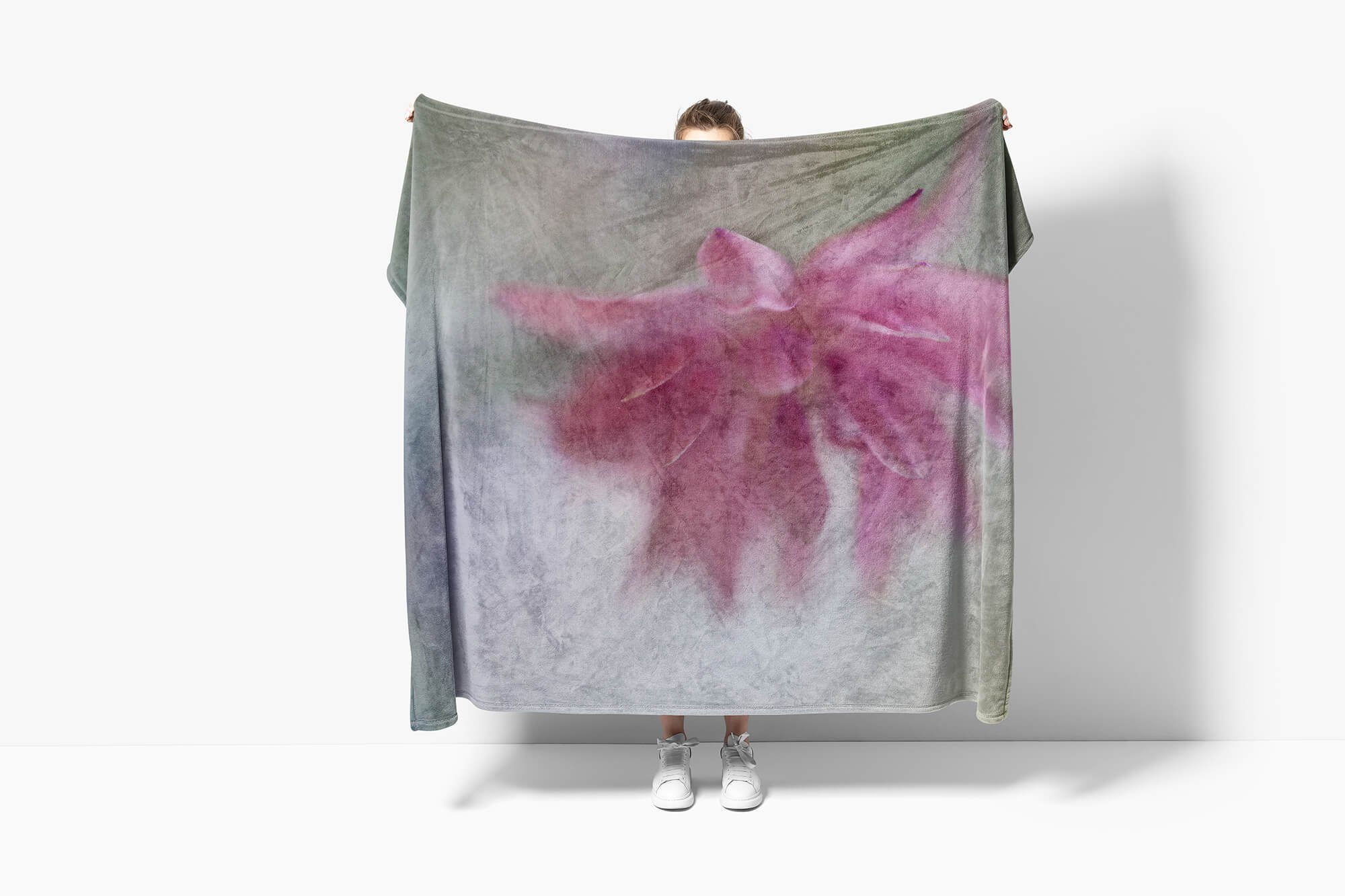 Handtücher Blüte, Blume Handtuch Baumwolle-Polyester-Mix Fotomotiv Handtuch Kuscheldecke Schöne Sinus mit (1-St), Art Saunatuch Strandhandtuch