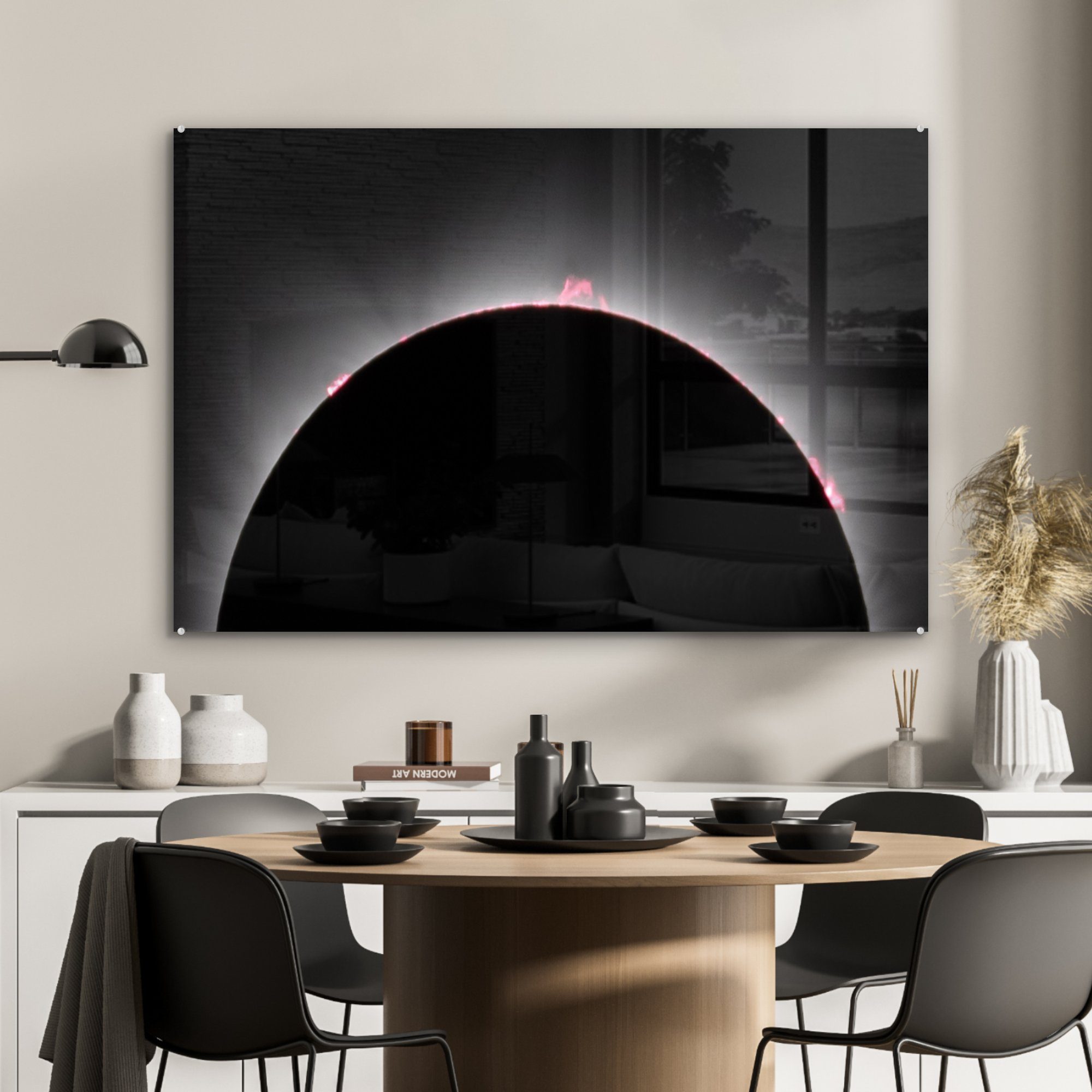 Sonnenfinsternis, Nahaufnahme St), MuchoWow Acrylglasbild einer Schlafzimmer & Wohnzimmer (1 Acrylglasbilder