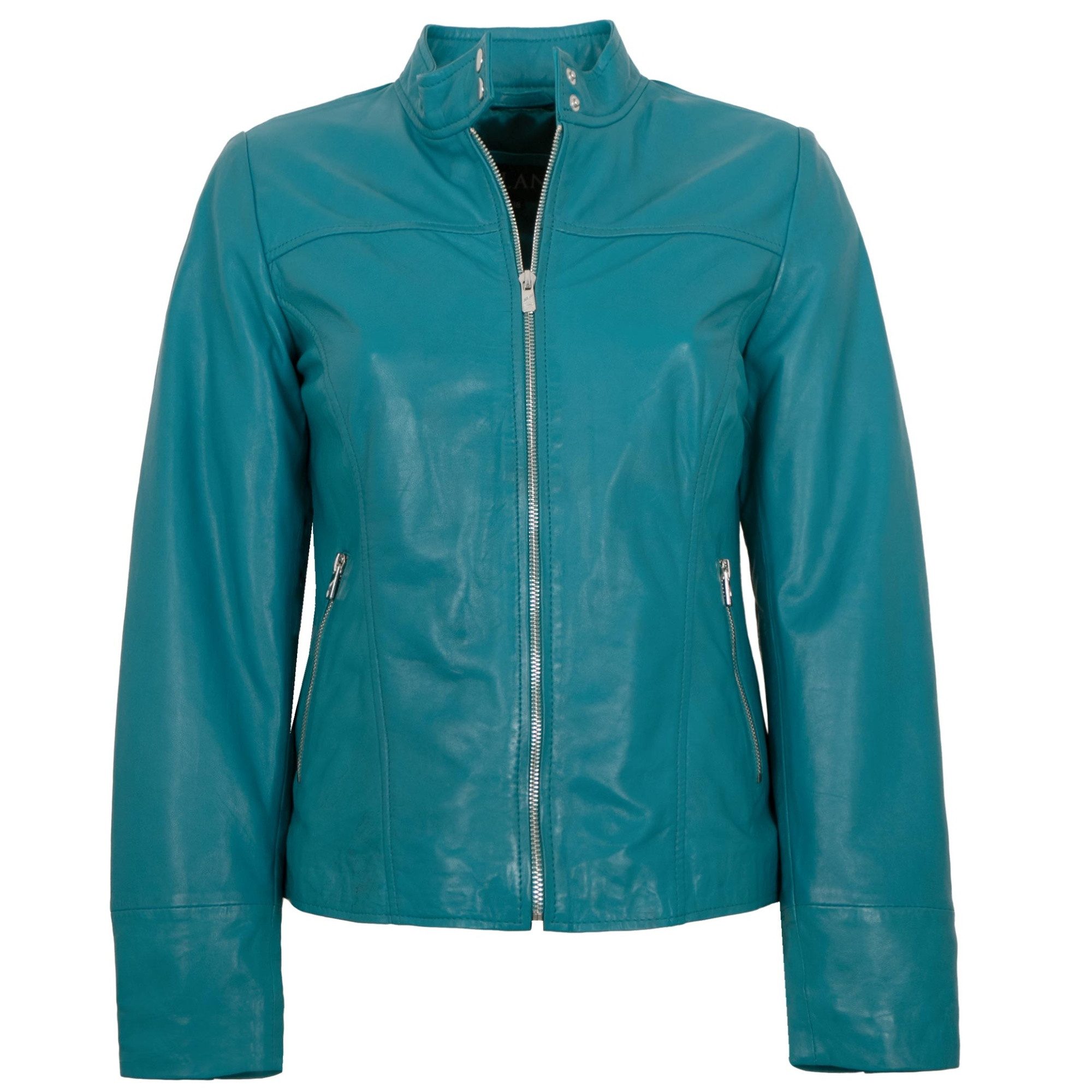 Jilani Lederjacke Lexa Jilani Collection - Damen Lederjacke Lammnappa ocean blau