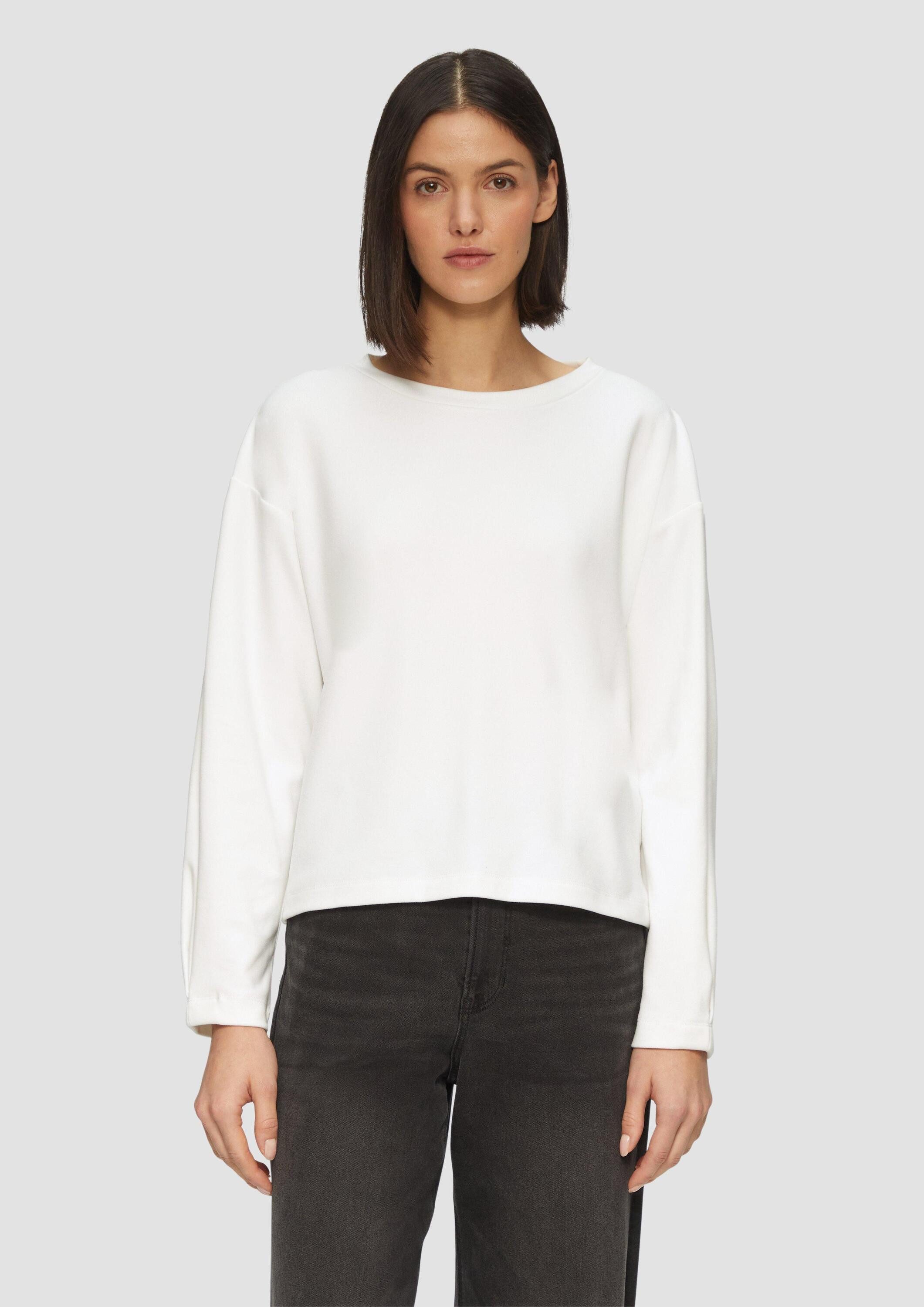 s.Oliver Sweatshirt Sweatshirt Sweatshirt mit Faltendetail am Ärmel