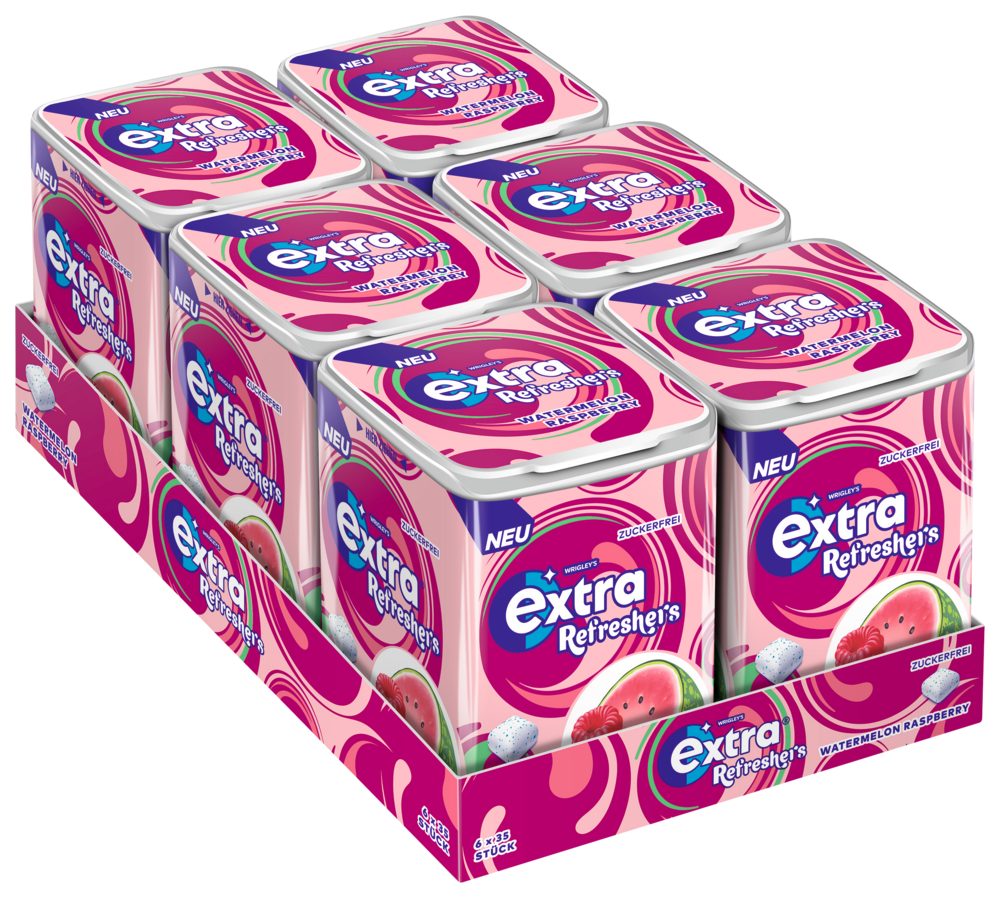 Mars Süßigkeit EXTRA REFRESHERS Dose Watermelon Raspberry 6x35 Stück (6 Dosen - SK)